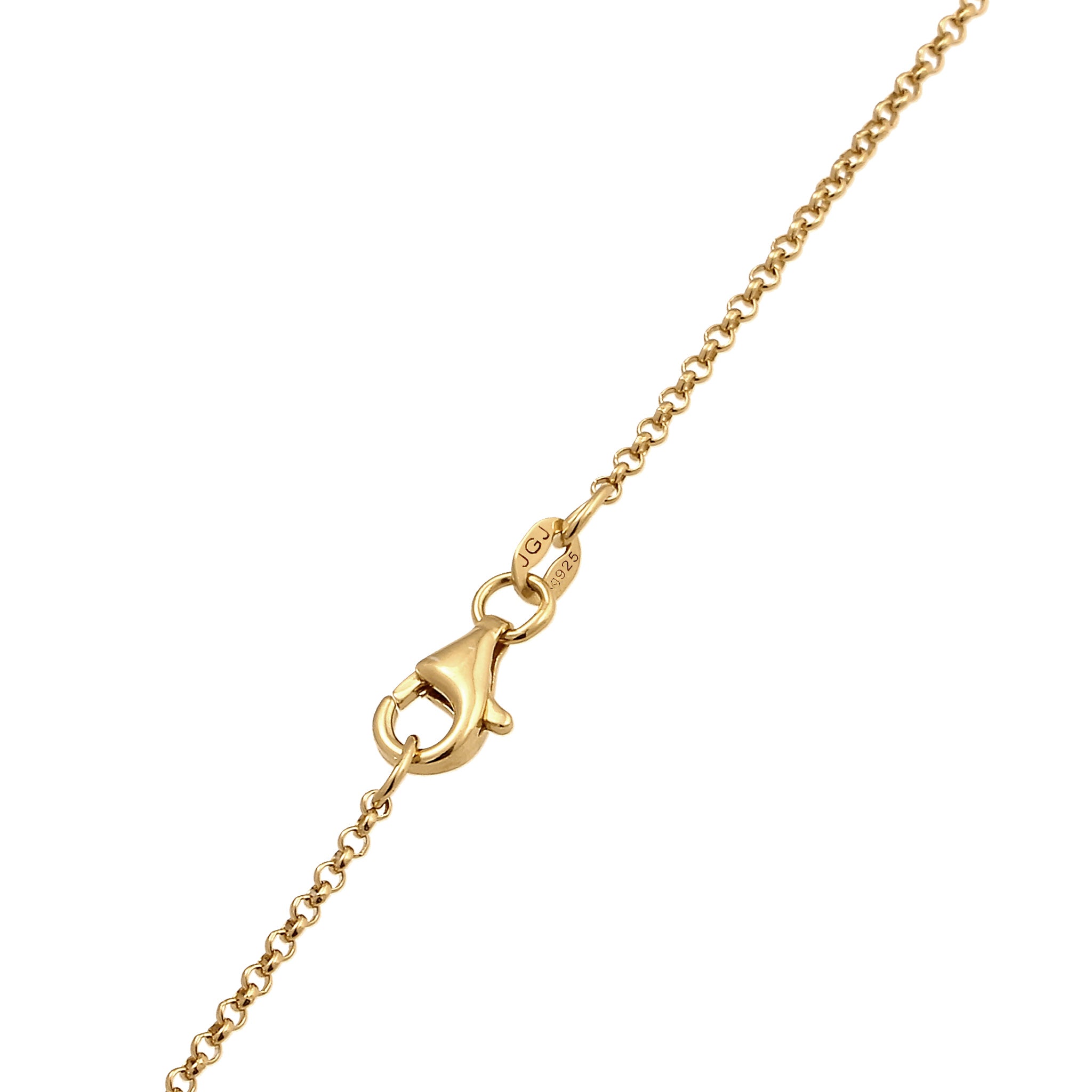 Gold - Elli | Halskette Herz | Mit Kristalle von Swarovski® (Weiß) | 925 Sterling Silber vergoldet
