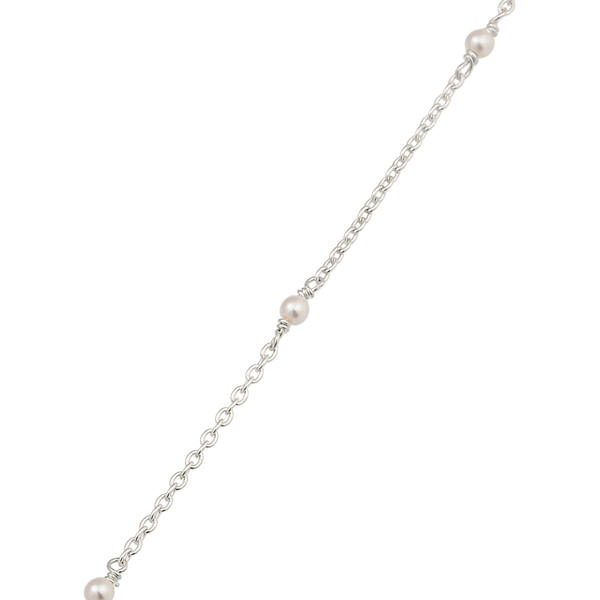 Silber - Elli | Halskette | Mit Perlen von Swarovski® (Weiß) | 925 Sterling Silber