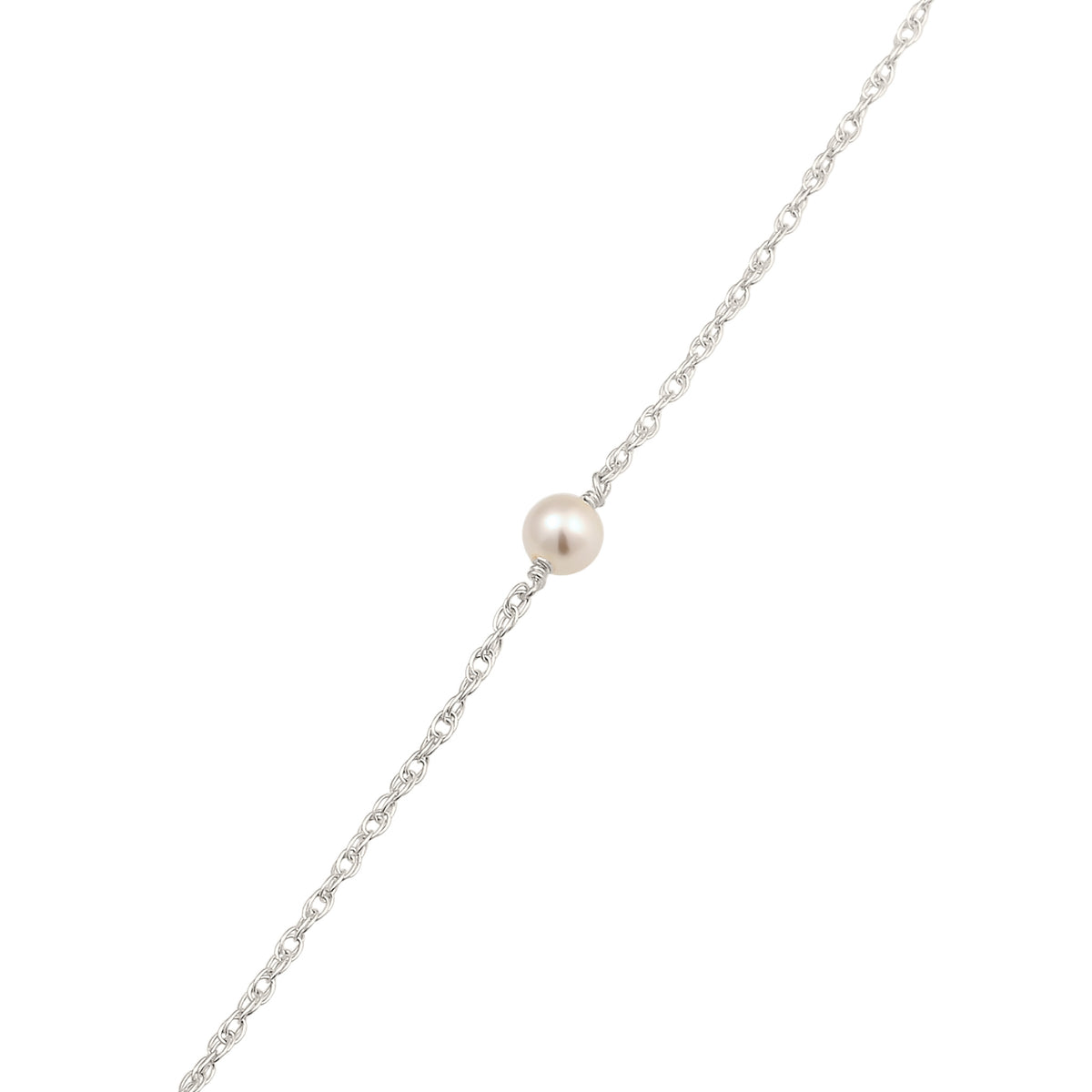 Silber - Elli | Halskette | Mit Perlen von Swarovski® (Weiß) | 925 Sterling Silber