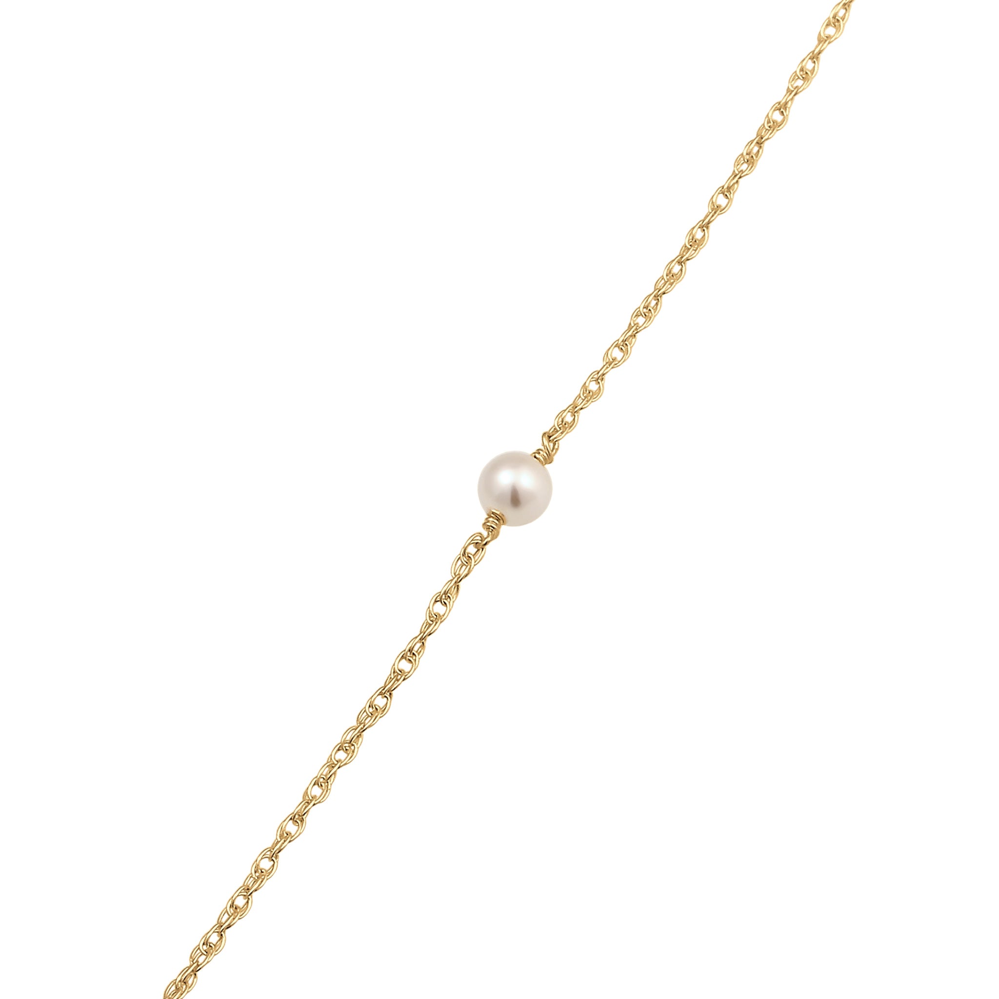 Gold - Elli | Halskette | Mit Perlen von Swarovski® (Weiß) | 925 Sterling Silber vergoldet