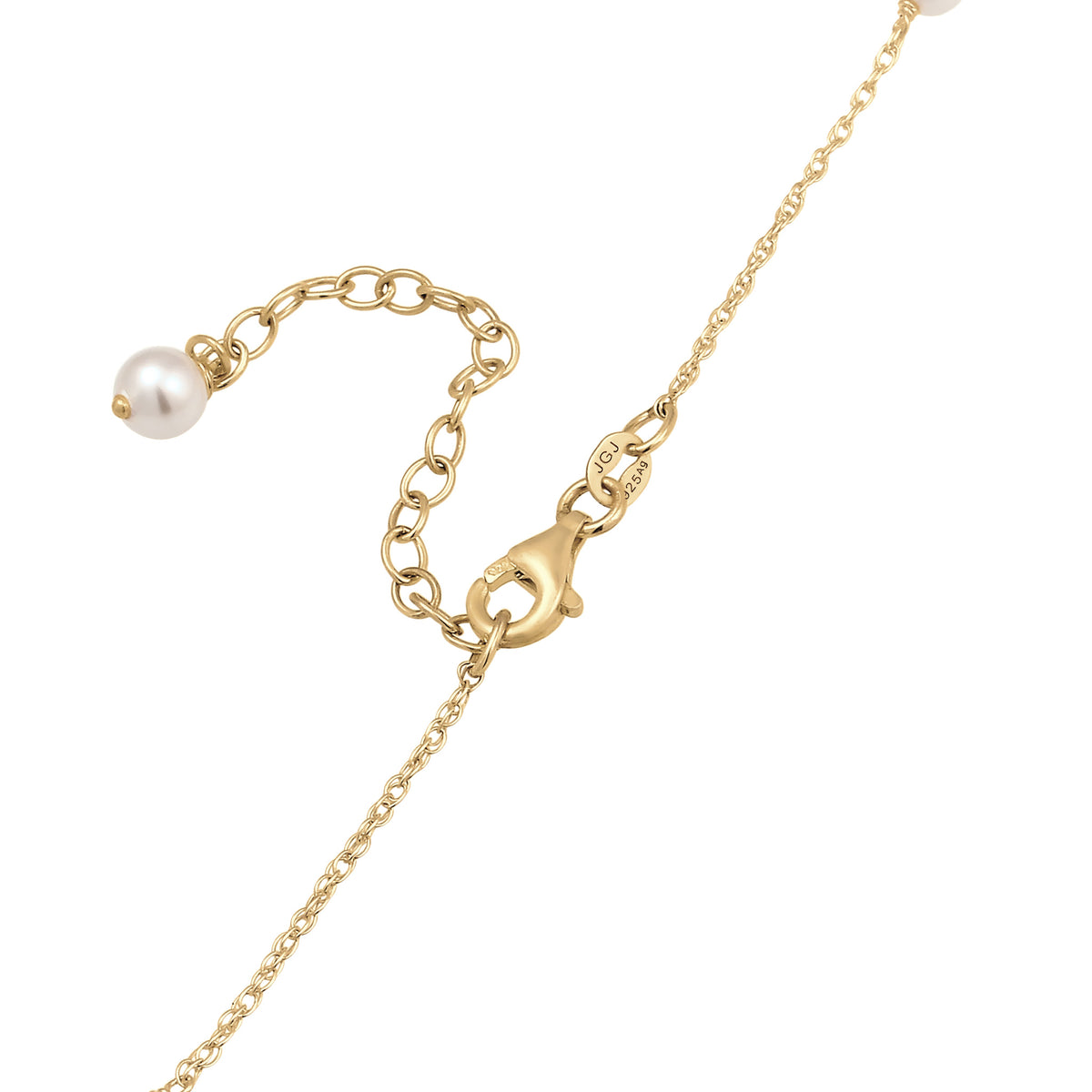 Gold - Elli | Halskette | Mit Perlen von Swarovski® (Weiß) | 925 Sterling Silber vergoldet