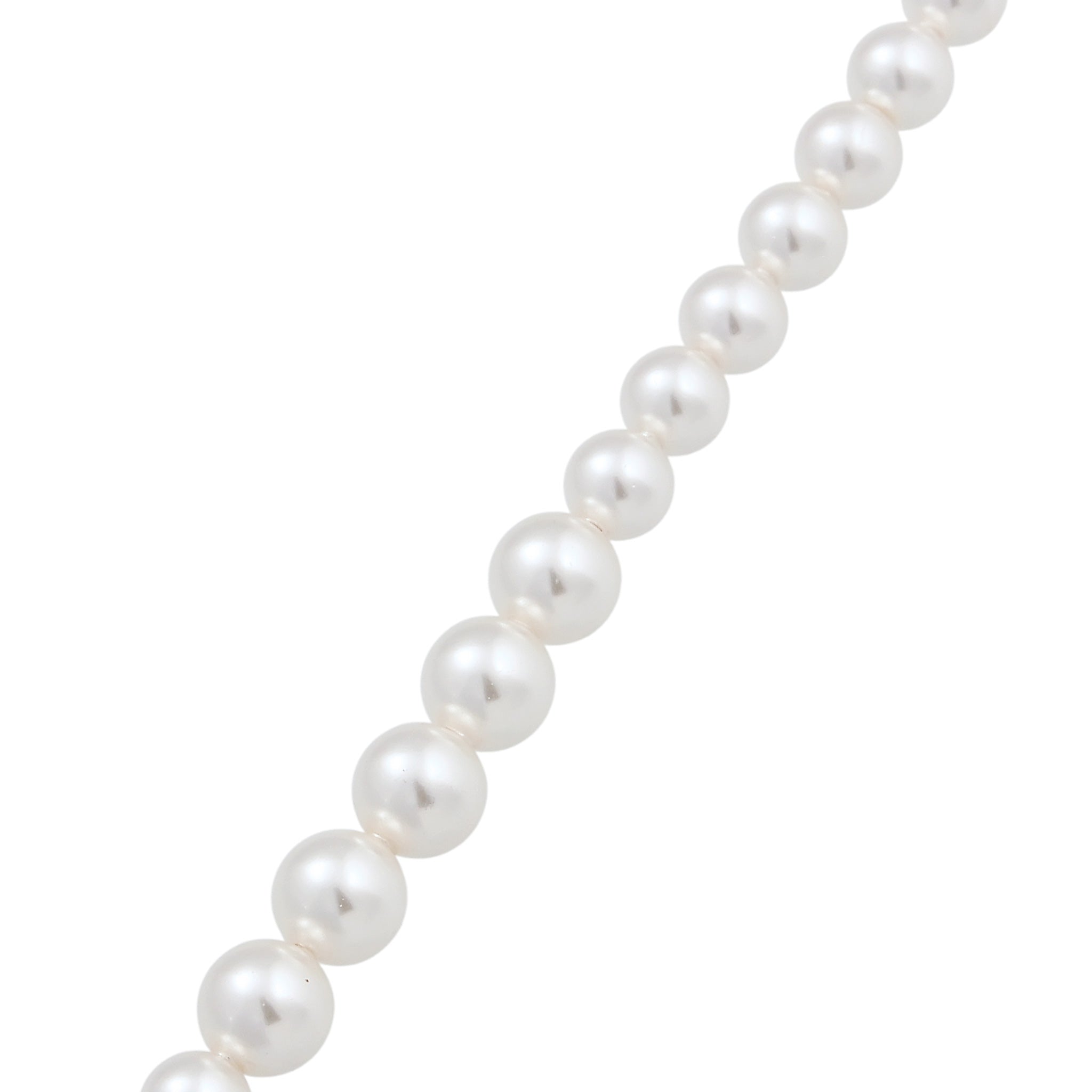 Silber - Elli | Halskette mit Perlen von Swarovski® (Weiß) | 925 Sterling Silber