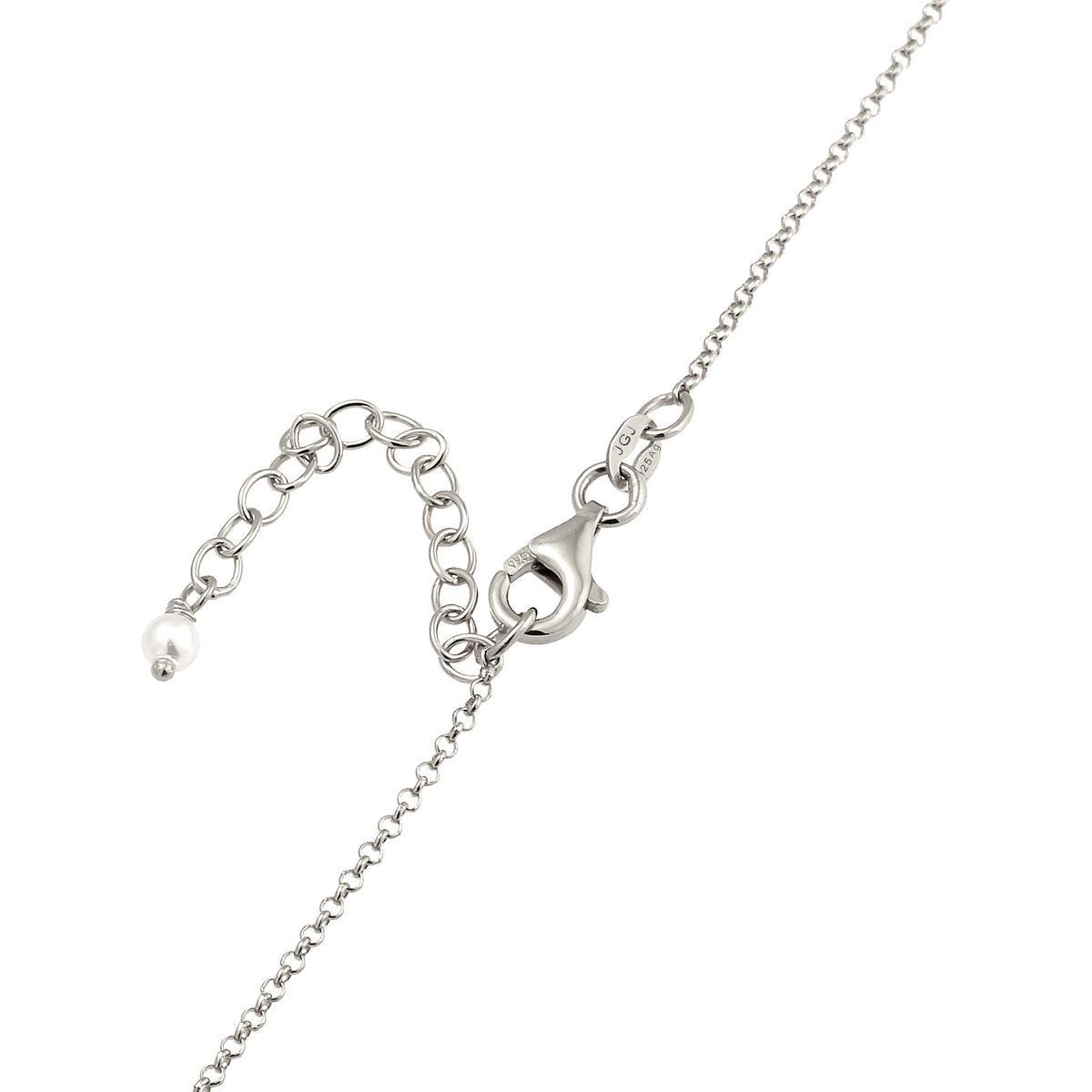 Silber - Elli | Halskette | mit Perlen von Swarovski® (Weiß) | 925 Sterling Silber