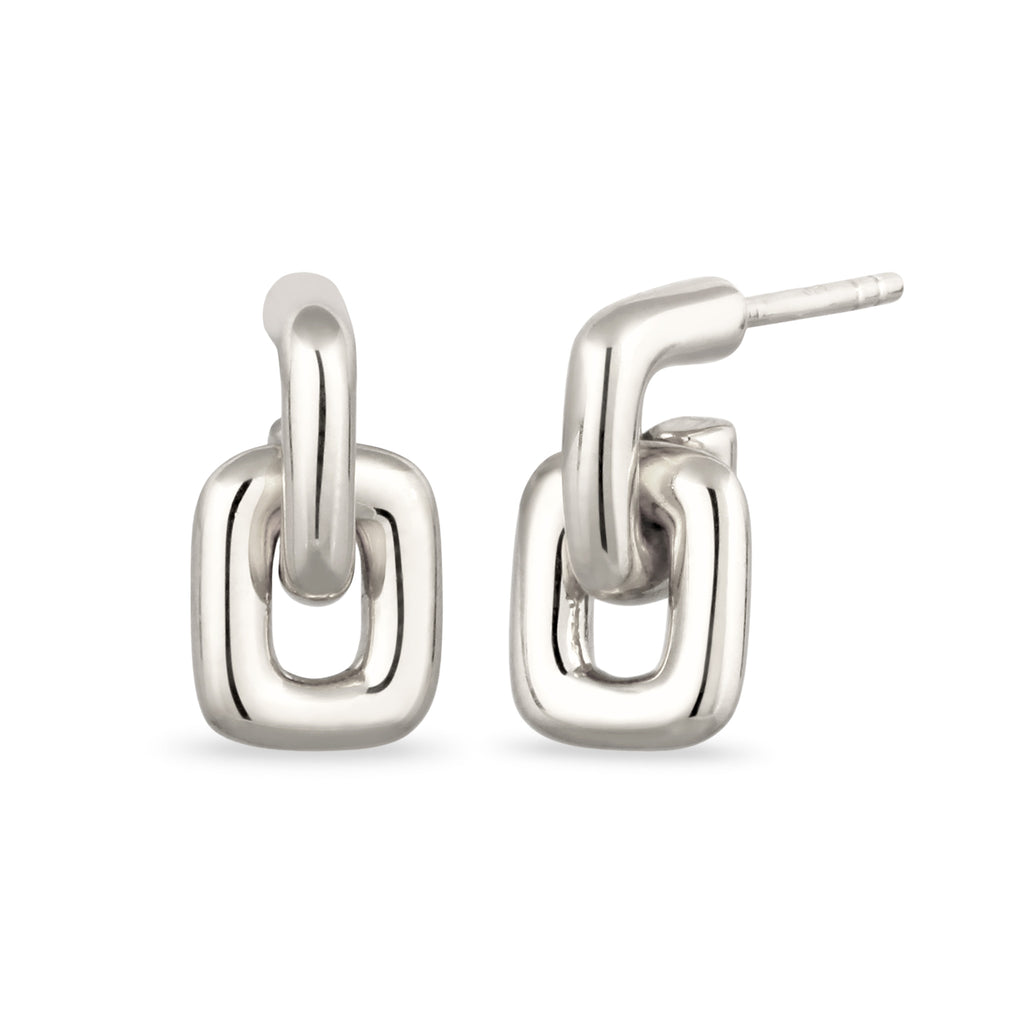 Silber - Elli | Ohrstecker | Ketten Glieder | 925 Sterling Silber