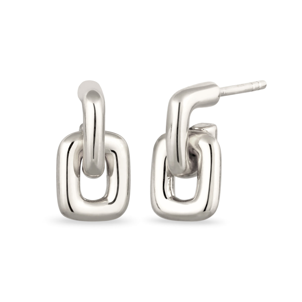 Silber - Elli | Ohrstecker | Ketten Glieder | 925 Sterling Silber