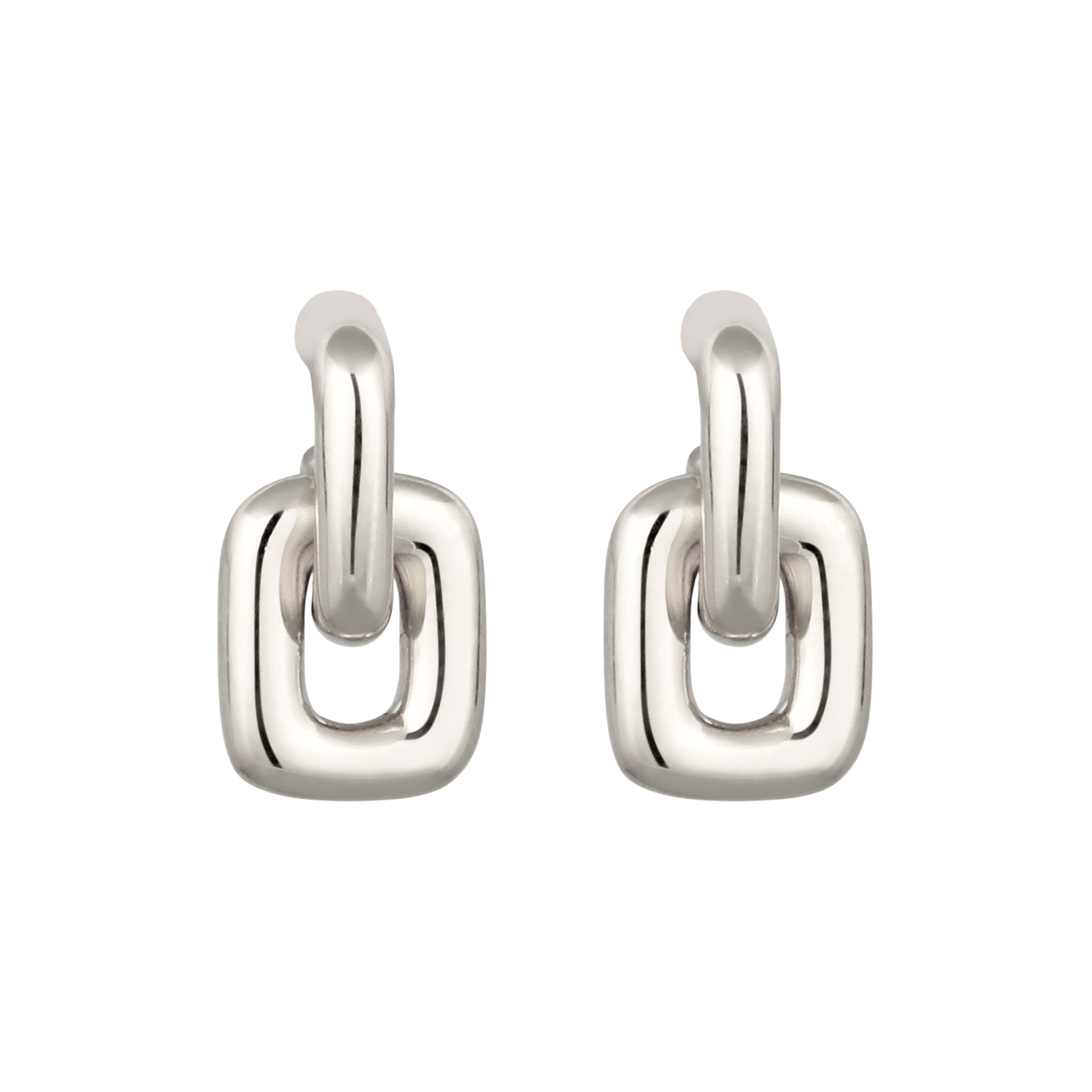 Silber - Elli | Ohrstecker | Ketten Glieder | 925 Sterling Silber