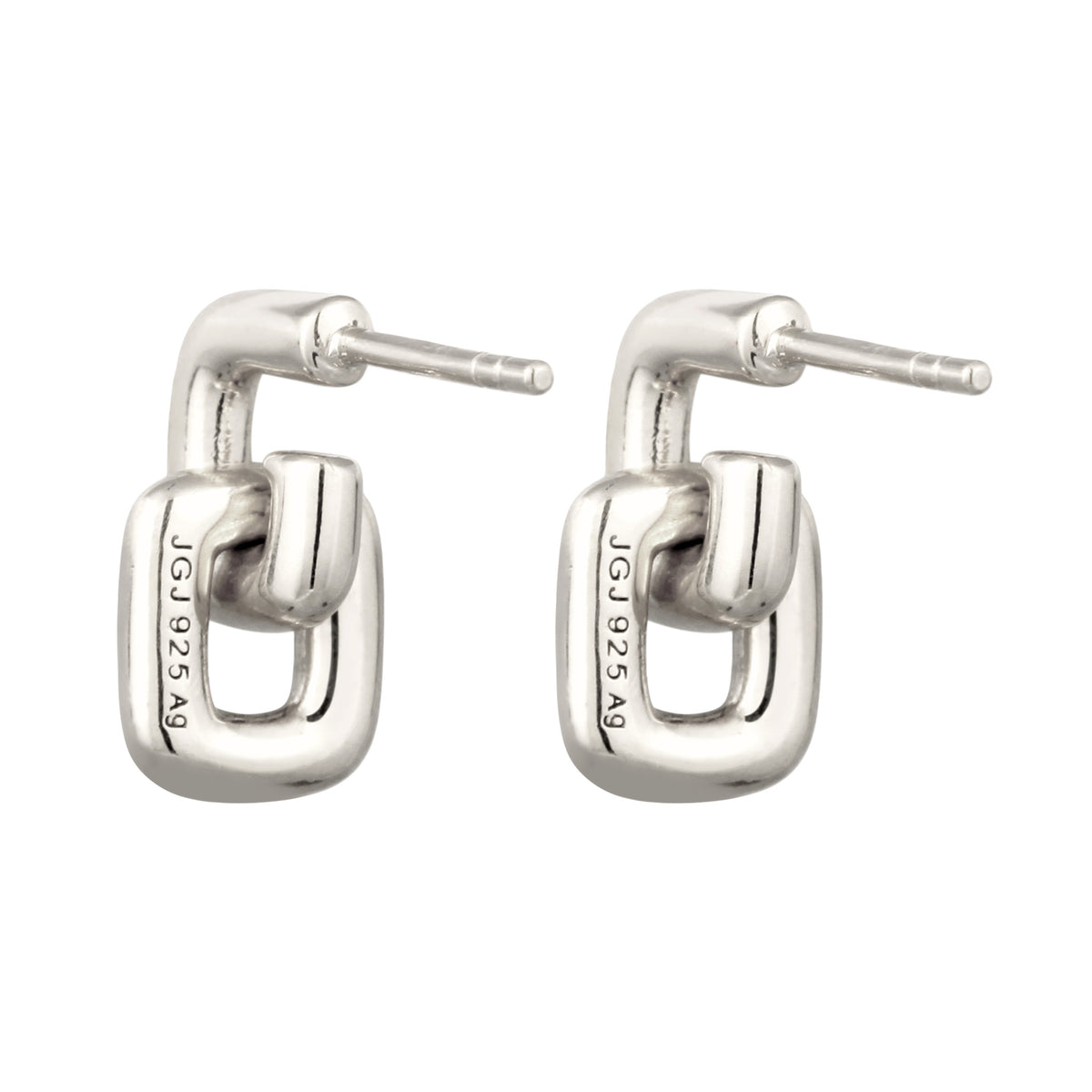 Silber - Elli | Ohrstecker | Ketten Glieder | 925 Sterling Silber