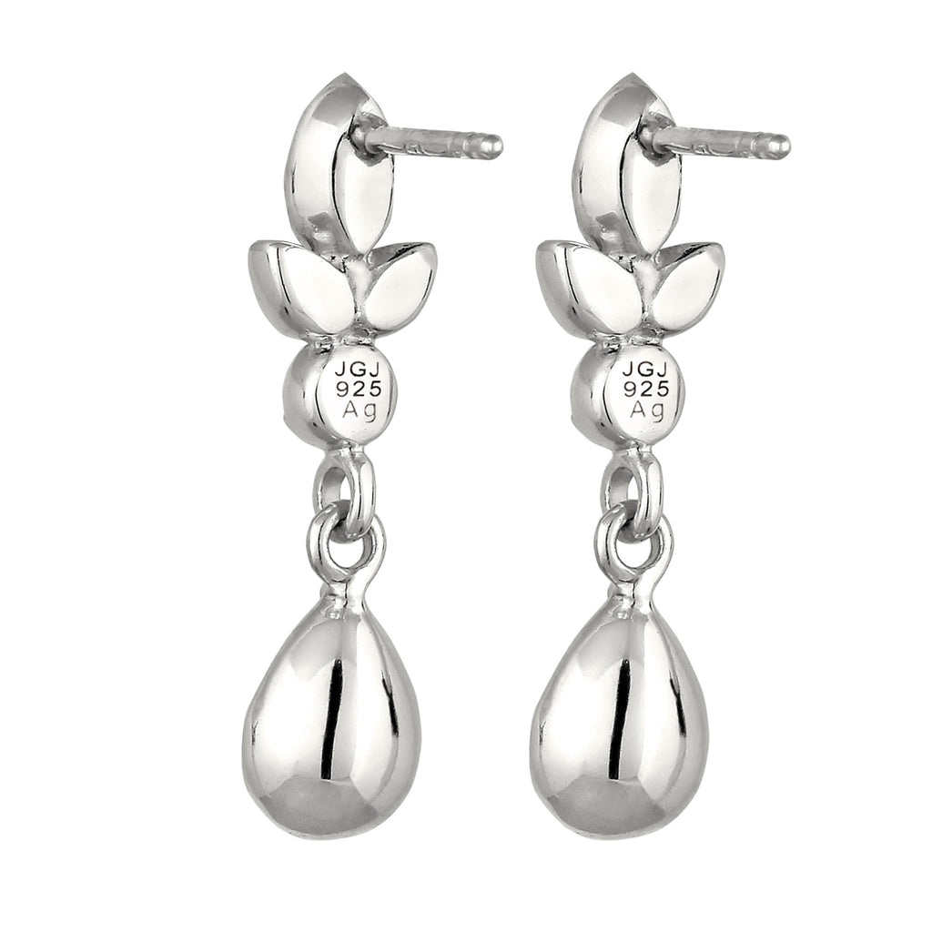 Silber - Elli | Ohrstecker | Mit Kristallen von Swarovski® (Hellblau & Weiß) | 925 Sterling Silber