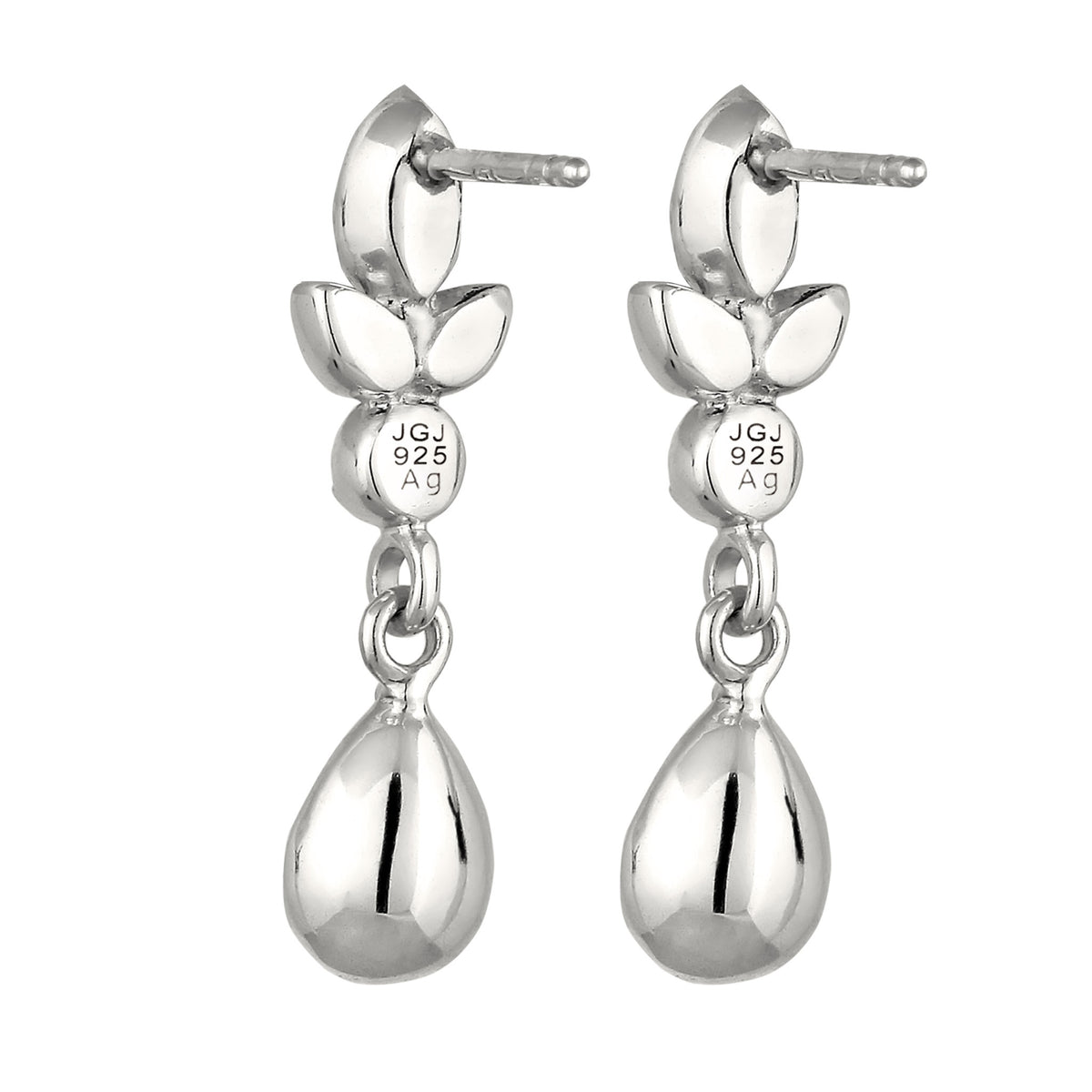 Silber - Elli | Ohrstecker | Mit Kristallen von Swarovski® (Hellblau & Weiß) | 925 Sterling Silber