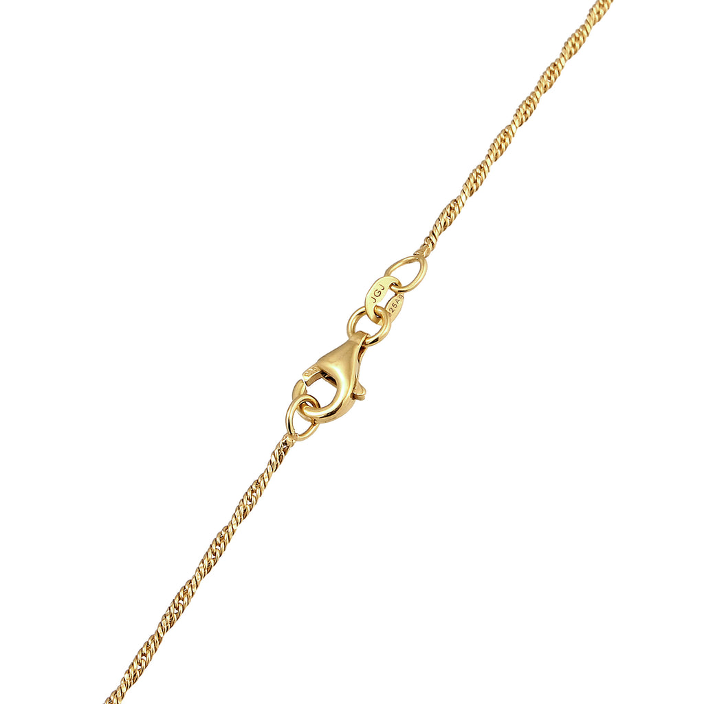 Gold - Elli | Y-Halskette | Mit Perle von Swarovski® (Weiß) | 925 Sterling Silber vergoldet