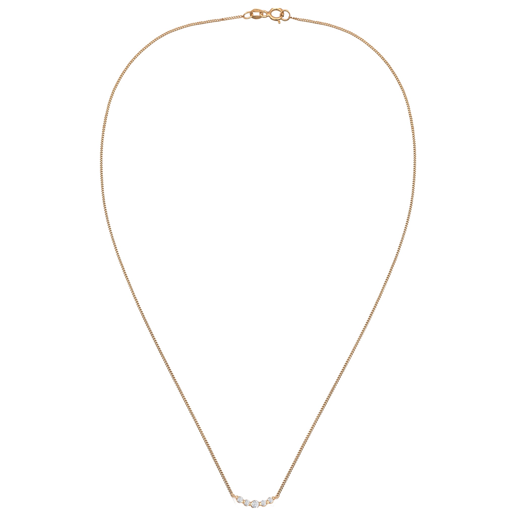 Gold - Elli DIAMONDS | Halskette | Diamanten (Weiß, 0.09 ct) | 585 Gelbgold