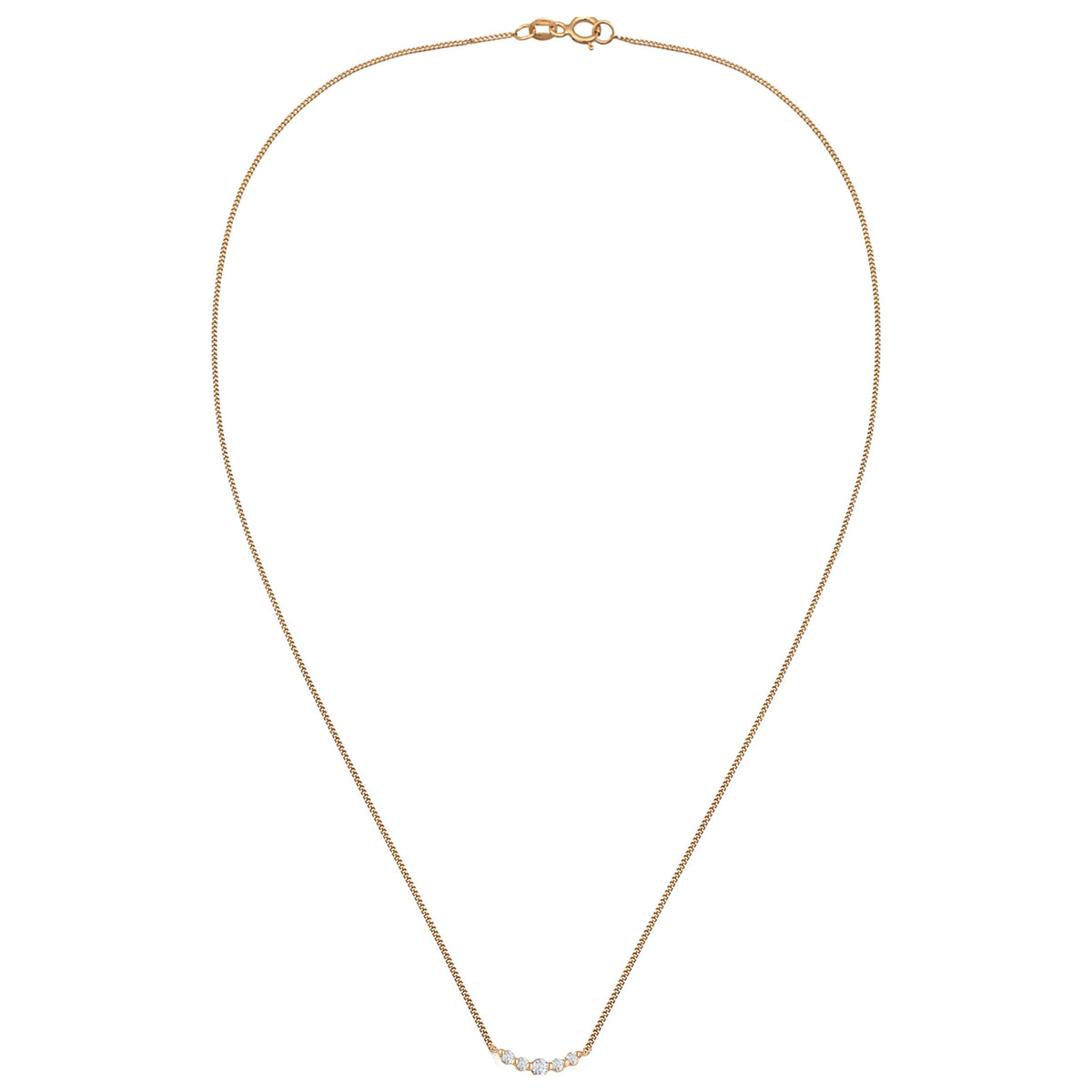 Gold - Elli DIAMONDS | Halskette | Diamanten (Weiß, 0.09 ct) | 585 Gelbgold