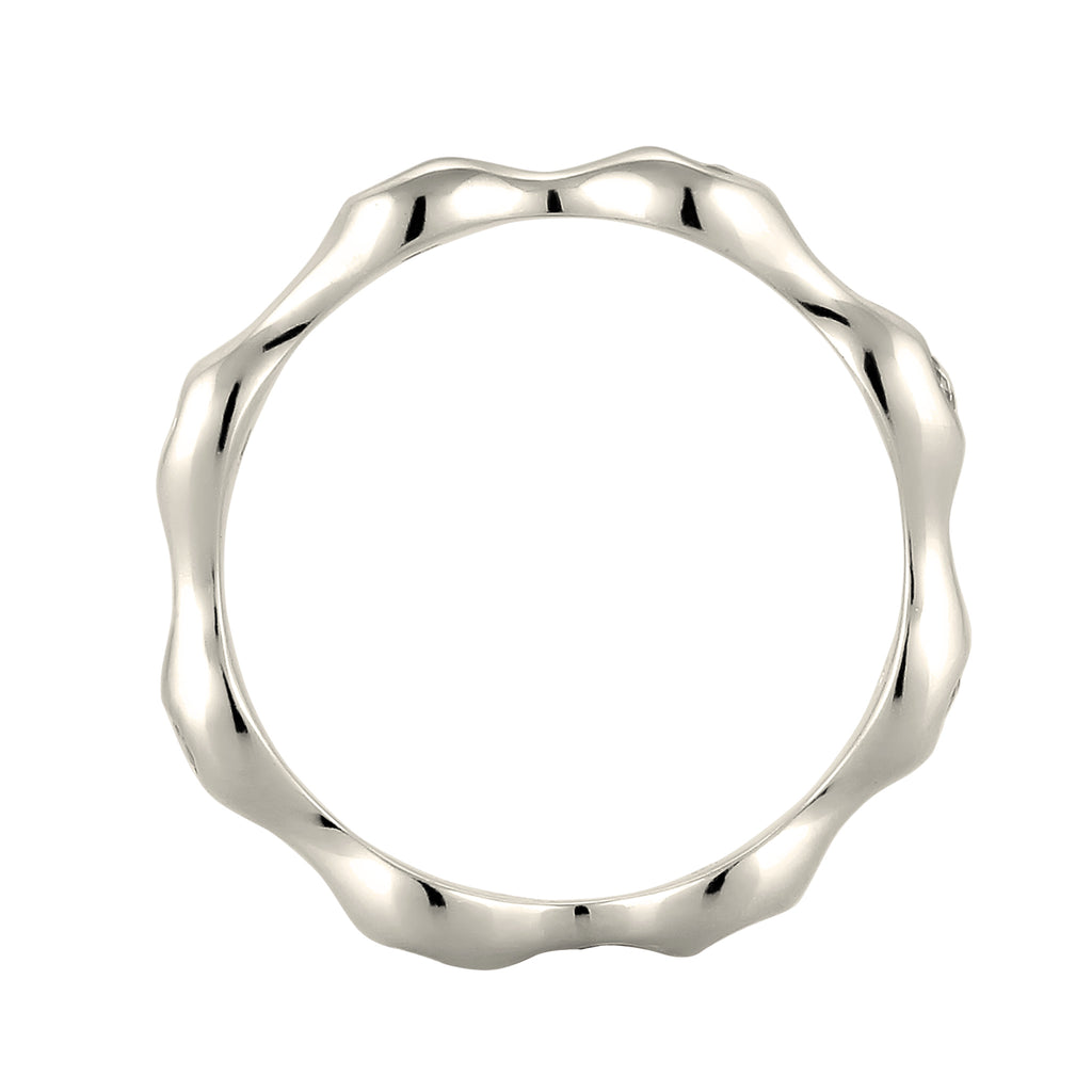 Silber - Elli PREMIUM | Stapelring | Topas (Weiß) | 925 Sterling Silber