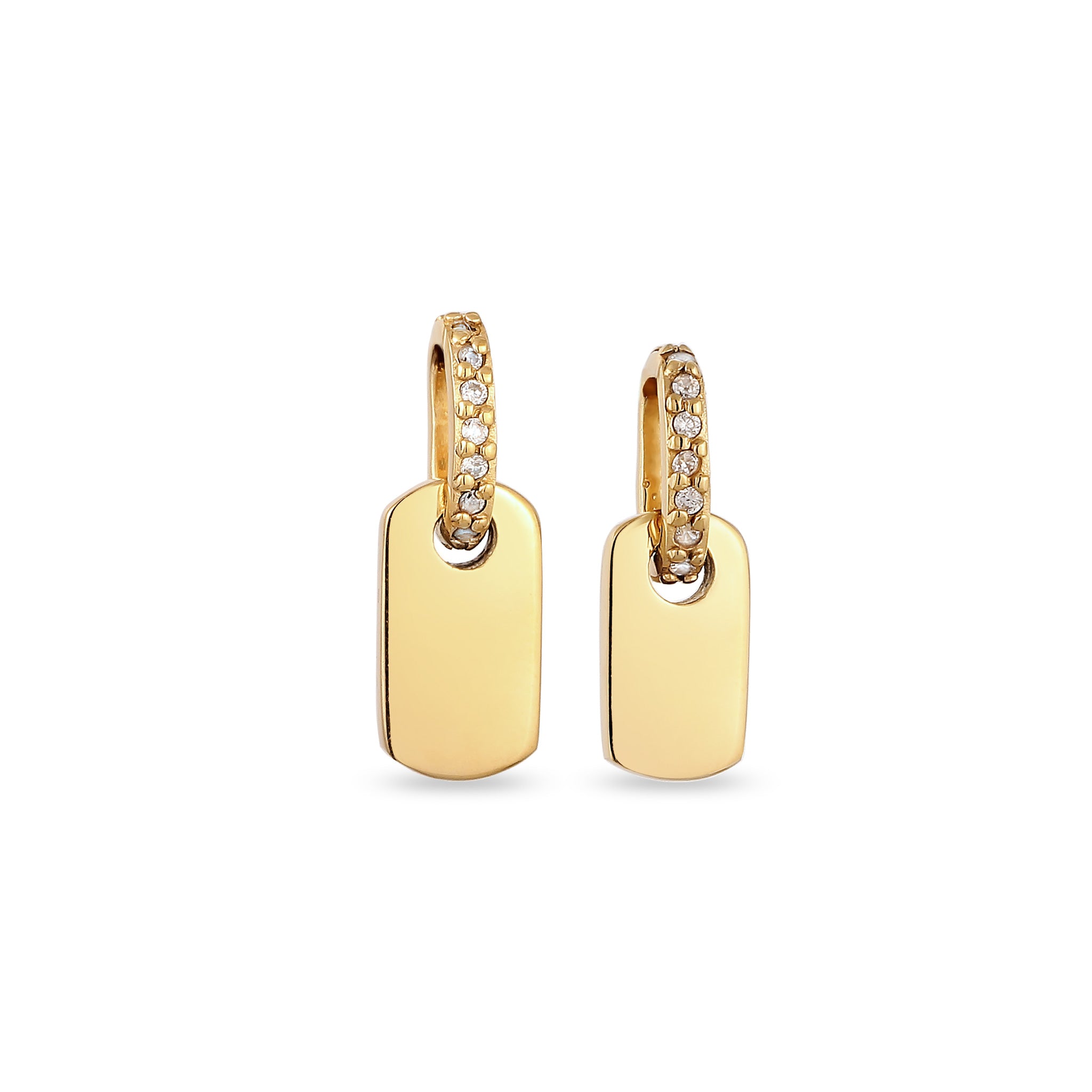 Gold - Elli | Anhänger Set | Zirkonia (Weiß) | 925 Sterling Silber vergoldet