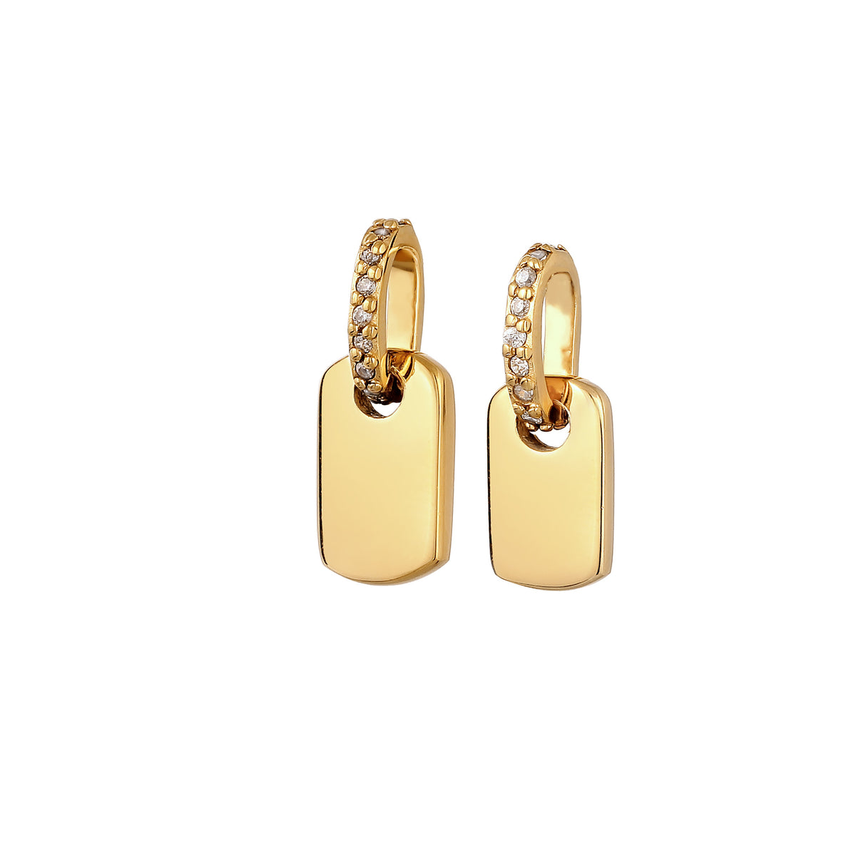 Gold - Elli | Anhänger Set | Zirkonia (Weiß) | 925 Sterling Silber vergoldet