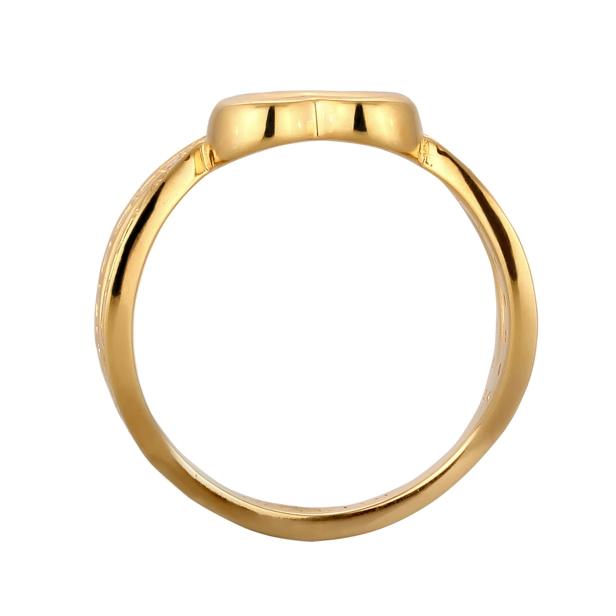 Gold - Elli | Ring Herz | Zirkonia (Weiß) | 925 Sterling Silber vergoldet