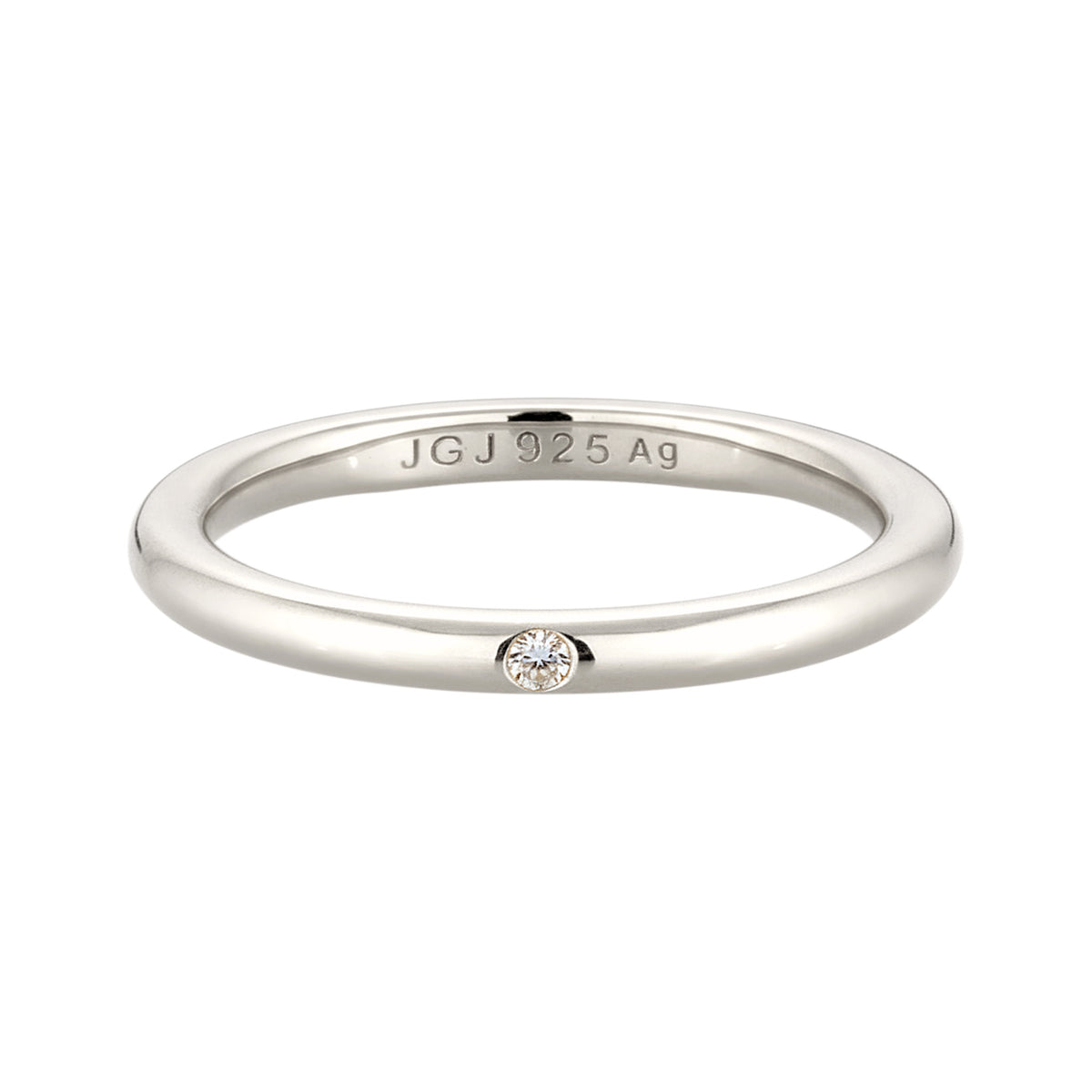Silber - Elli | Stapelring | Mit Kristalle von Swarovski® (Weiß) | 925 Sterling Silber