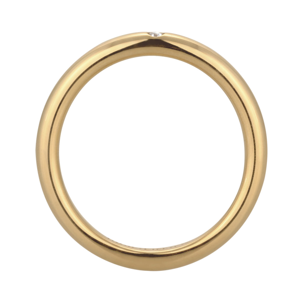 Gold - Elli | Stapelring | Mit Kristalle von Swarovski® (Weiß) | 925 Sterling Silber vergoldet