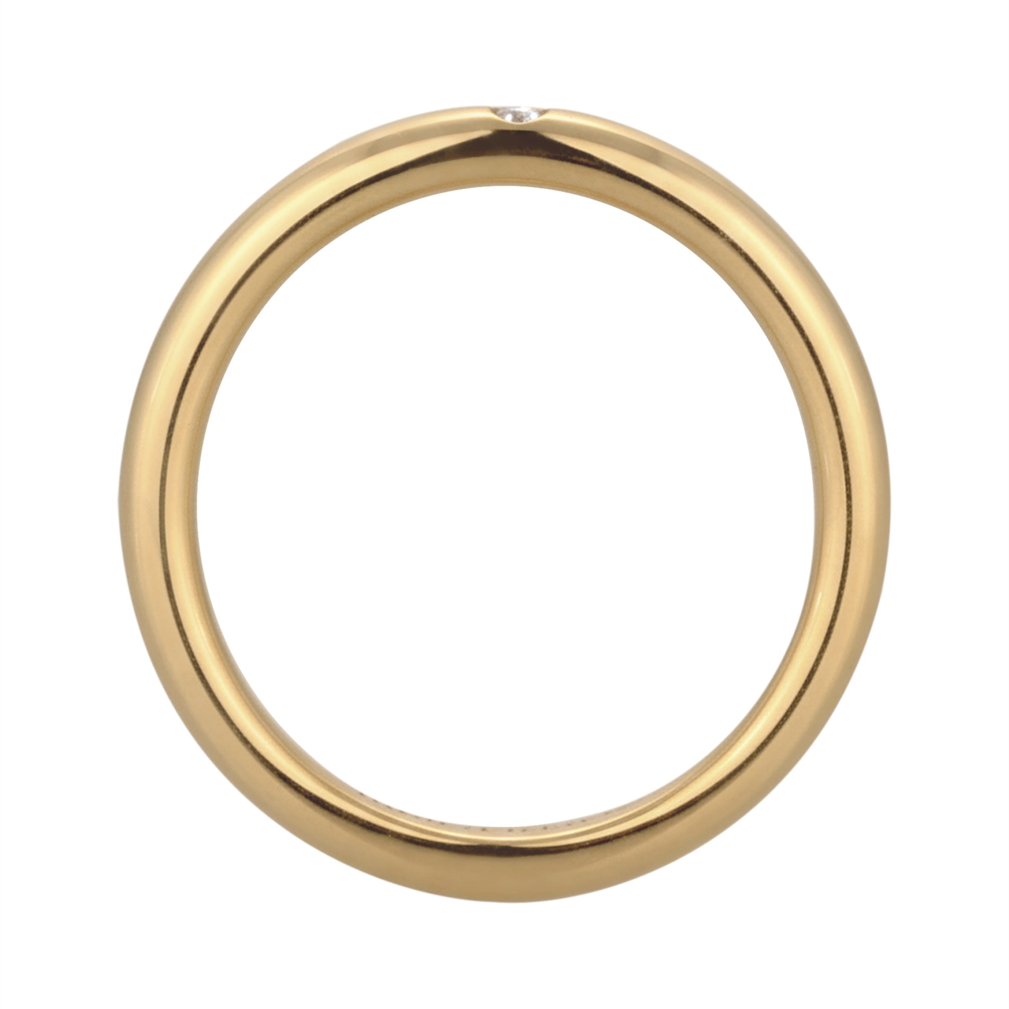 Gold - Elli | Stapelring | Mit Kristalle von Swarovski® (Weiß) | 925 Sterling Silber vergoldet