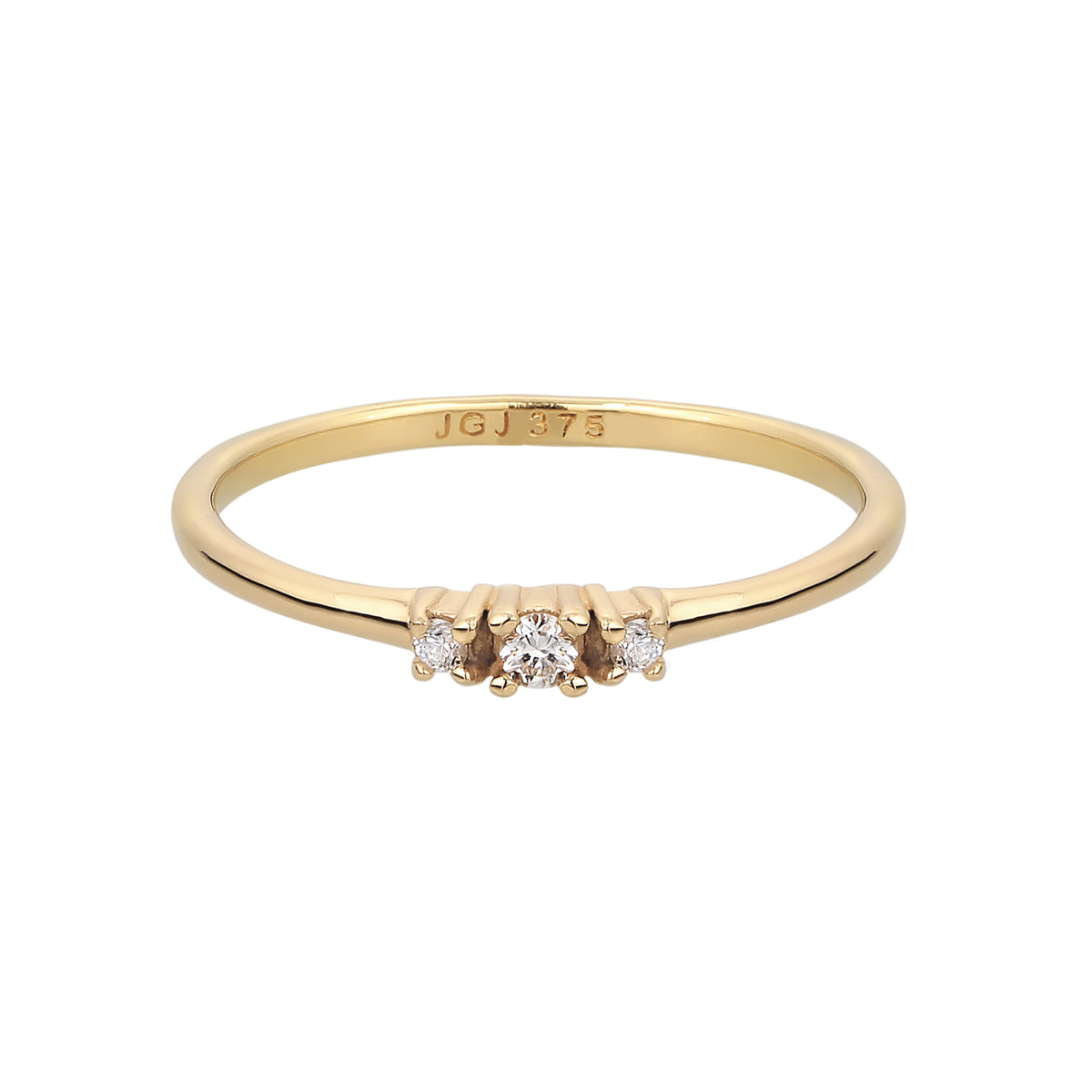 Gold - Elli DIAMONDS | Verlobungsring | Laborgezüchtete Diamanten (Weiß, 0.075 ct) | 375 Gelbgold