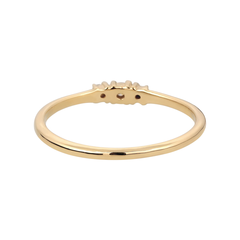 Gold - Elli DIAMONDS | Verlobungsring | Laborgezüchtete Diamanten (Weiß, 0.075 ct) | 375 Gelbgold