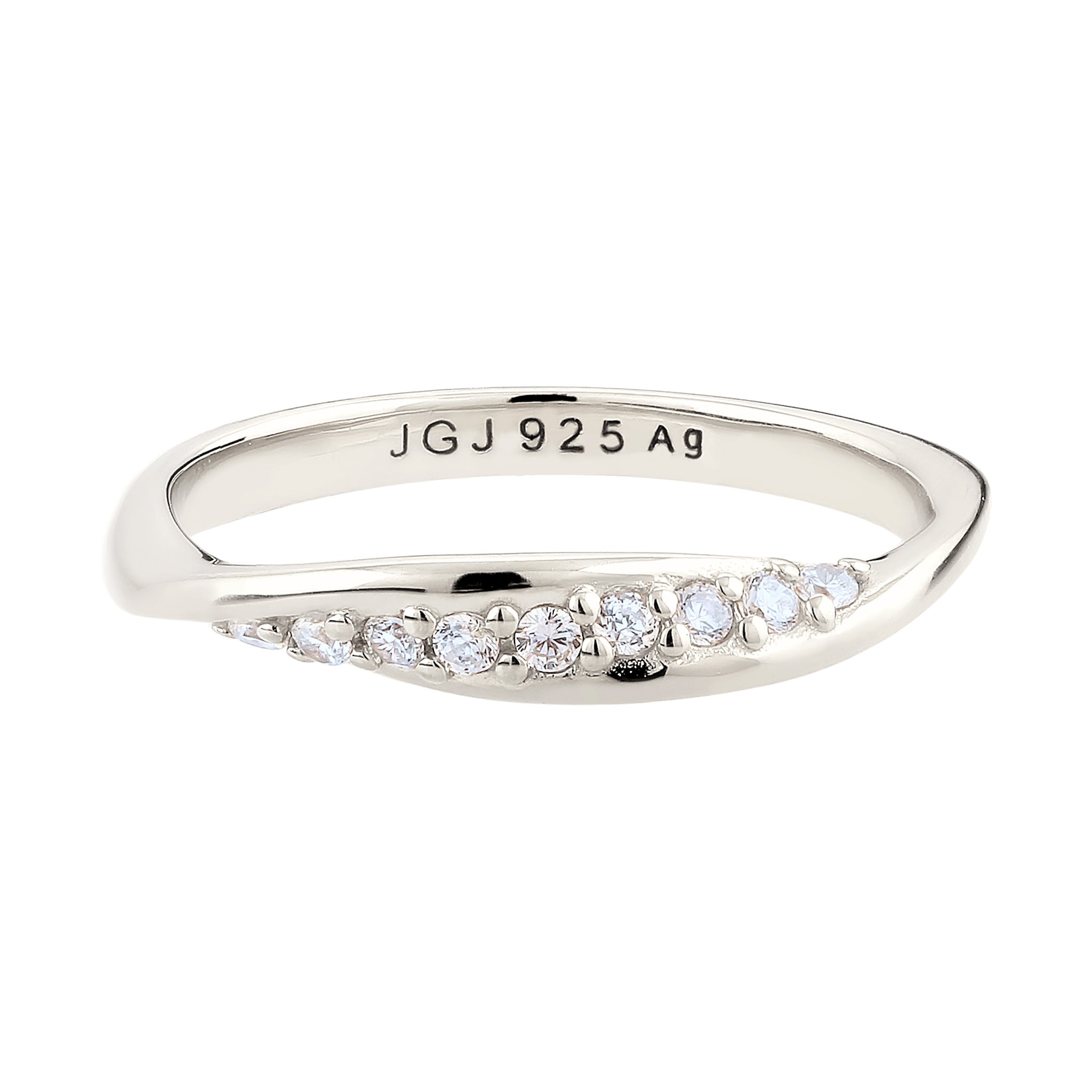 Silber - Elli DIAMONDS | Stapelring | Laborgezüchtete Diamanten (Weiß, 0.18 ct) | 925 Sterling Silber