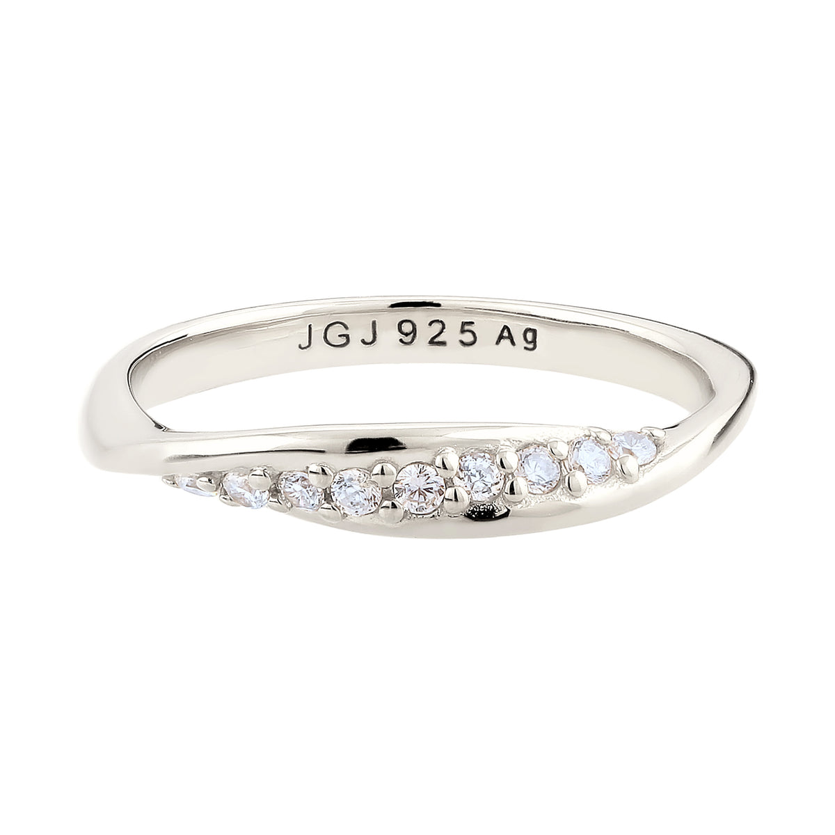 Silber - Elli DIAMONDS | Stapelring | Laborgezüchtete Diamanten (Weiß, 0.18 ct) | 925 Sterling Silber