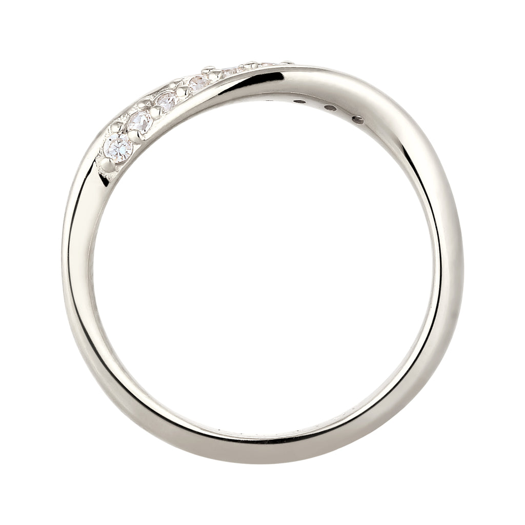 Silber - Elli DIAMONDS | Stapelring | Laborgezüchtete Diamanten (Weiß, 0.18 ct) | 925 Sterling Silber