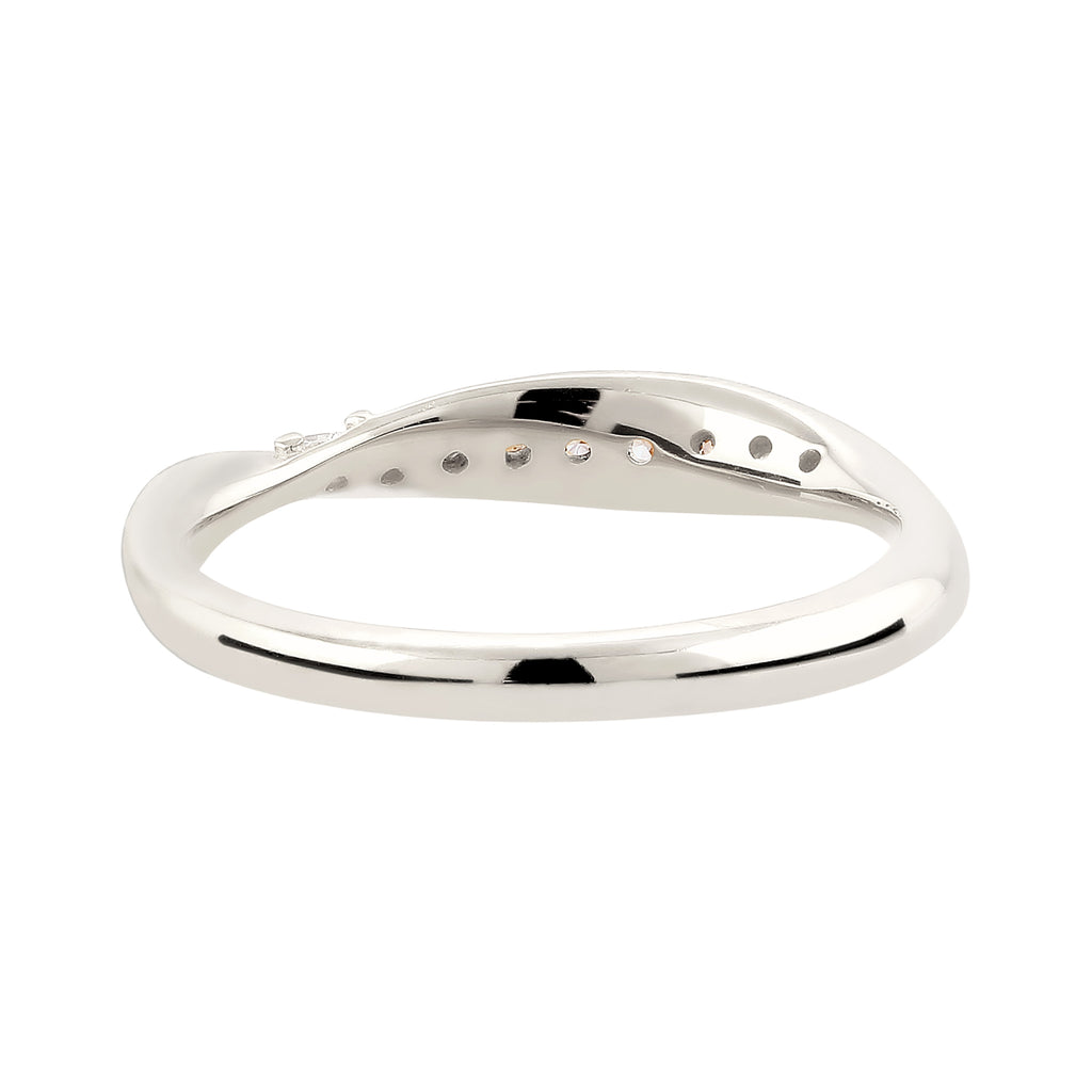 Silber - Elli DIAMONDS | Stapelring | Laborgezüchtete Diamanten (Weiß, 0.18 ct) | 925 Sterling Silber