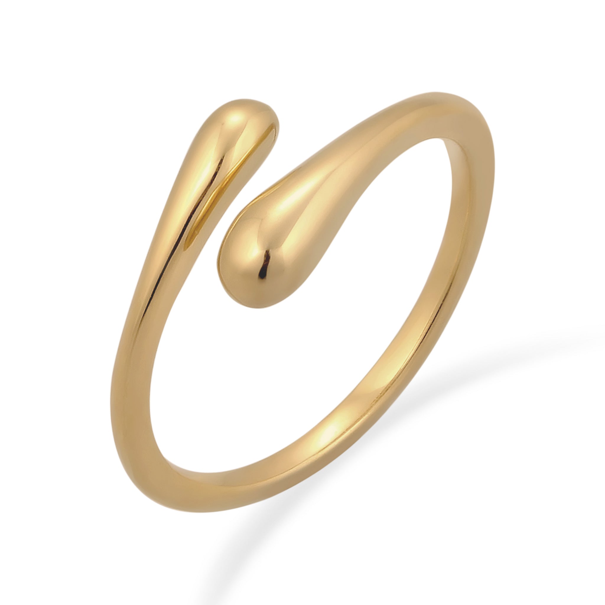 Gold - Elli | Wickelring | 925 Sterling Silber vergoldet