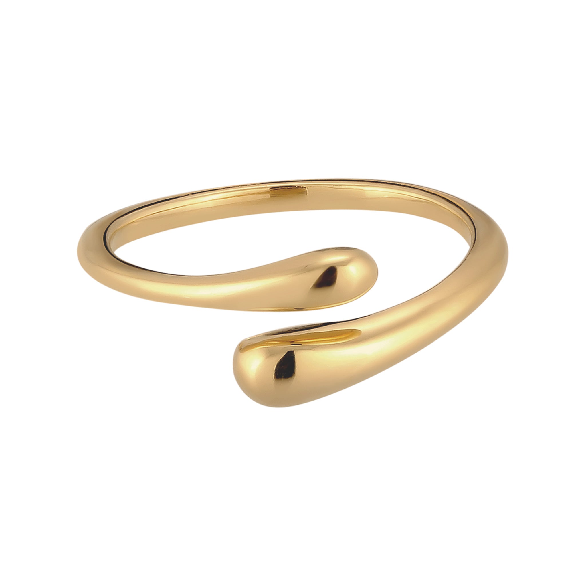 Gold - Elli | Wickelring | 925 Sterling Silber vergoldet