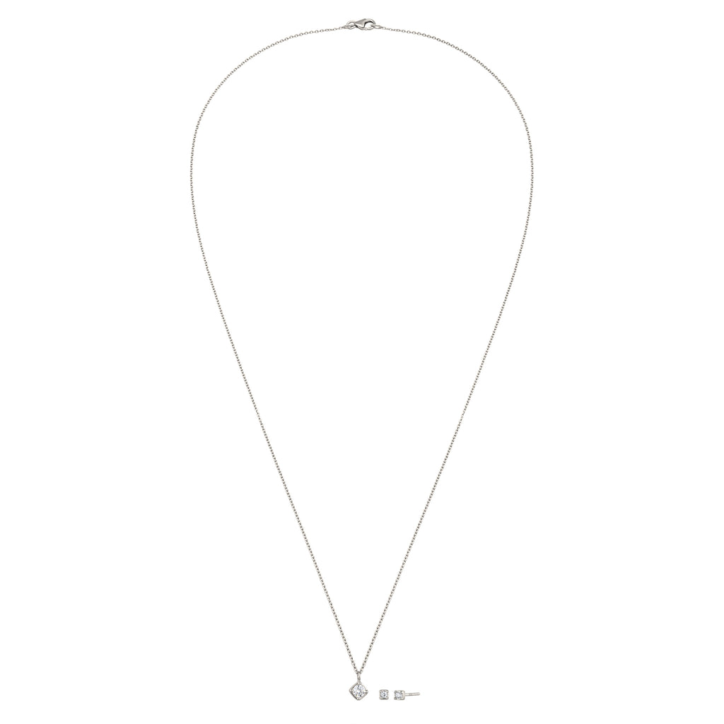 Silber - Elli | Schmuckset | Mit Kristallen von Swarovski® (Weiß) | 925 Sterling Silber