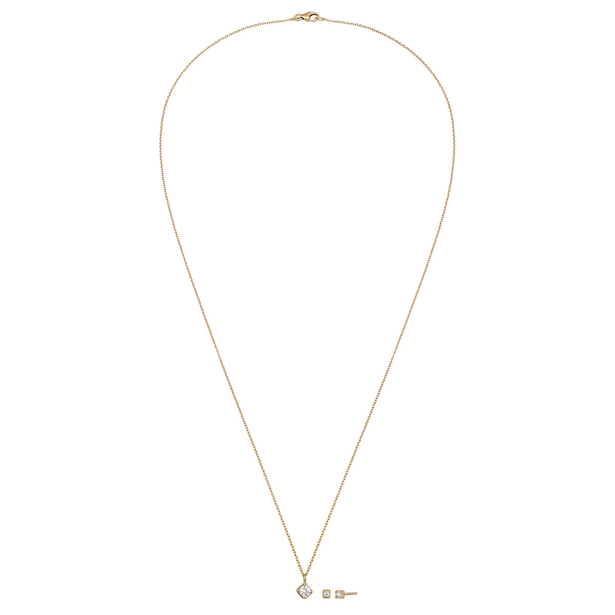 Gold - Elli | Schmuckset | Mit Kristallen von Swarovski® (Weiß) | 925 Sterling Silber vergoldet