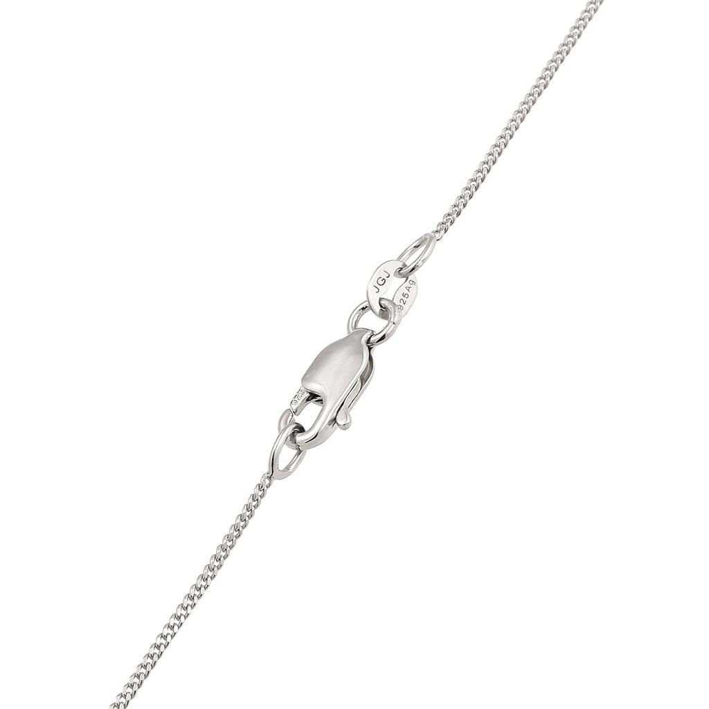 Silber - Elli DIAMONDS | Halskette Schneeflocke | Mondstein & Lab Grown Diamant (Weiß, 0.015 ct) | 925 Sterling Silber