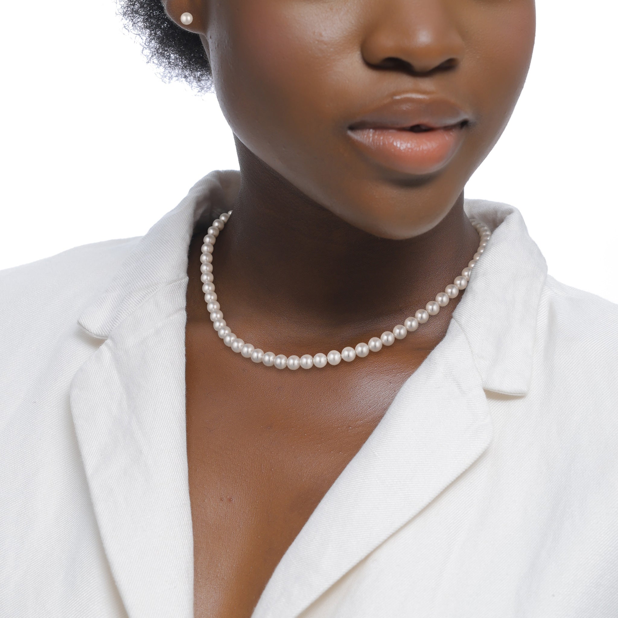 Gold - Elli | Schmuckset | mit Perlen von Swarovski® (Weiß) | 925 Sterling Silber vergoldet