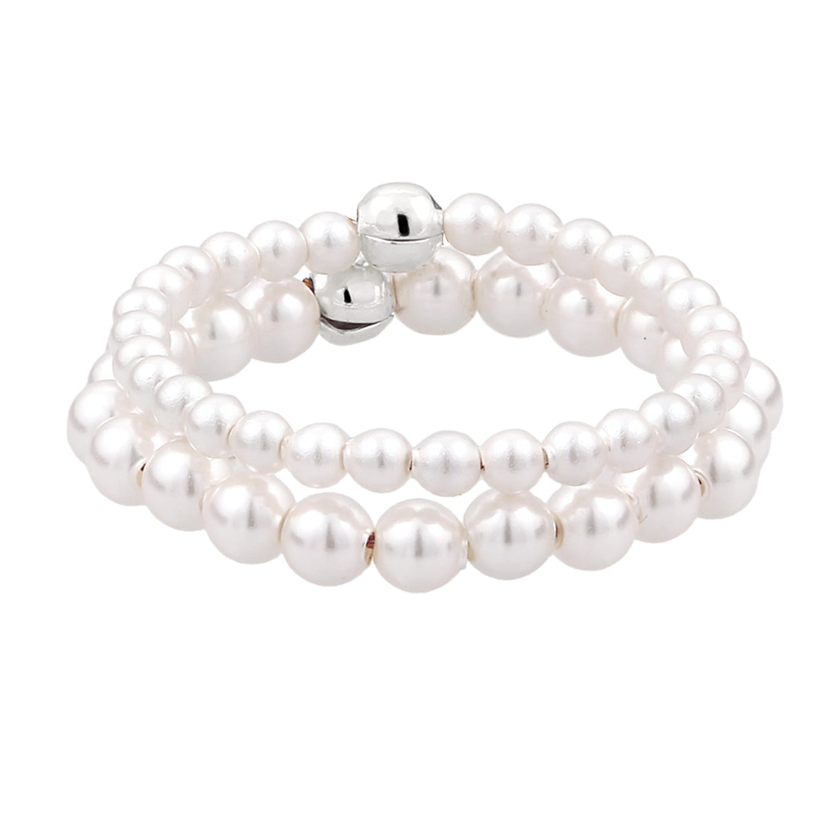 Silber - Elli | Ringset | mit Perlen von Swarovski® (Weiß) | 925 Sterling Silber