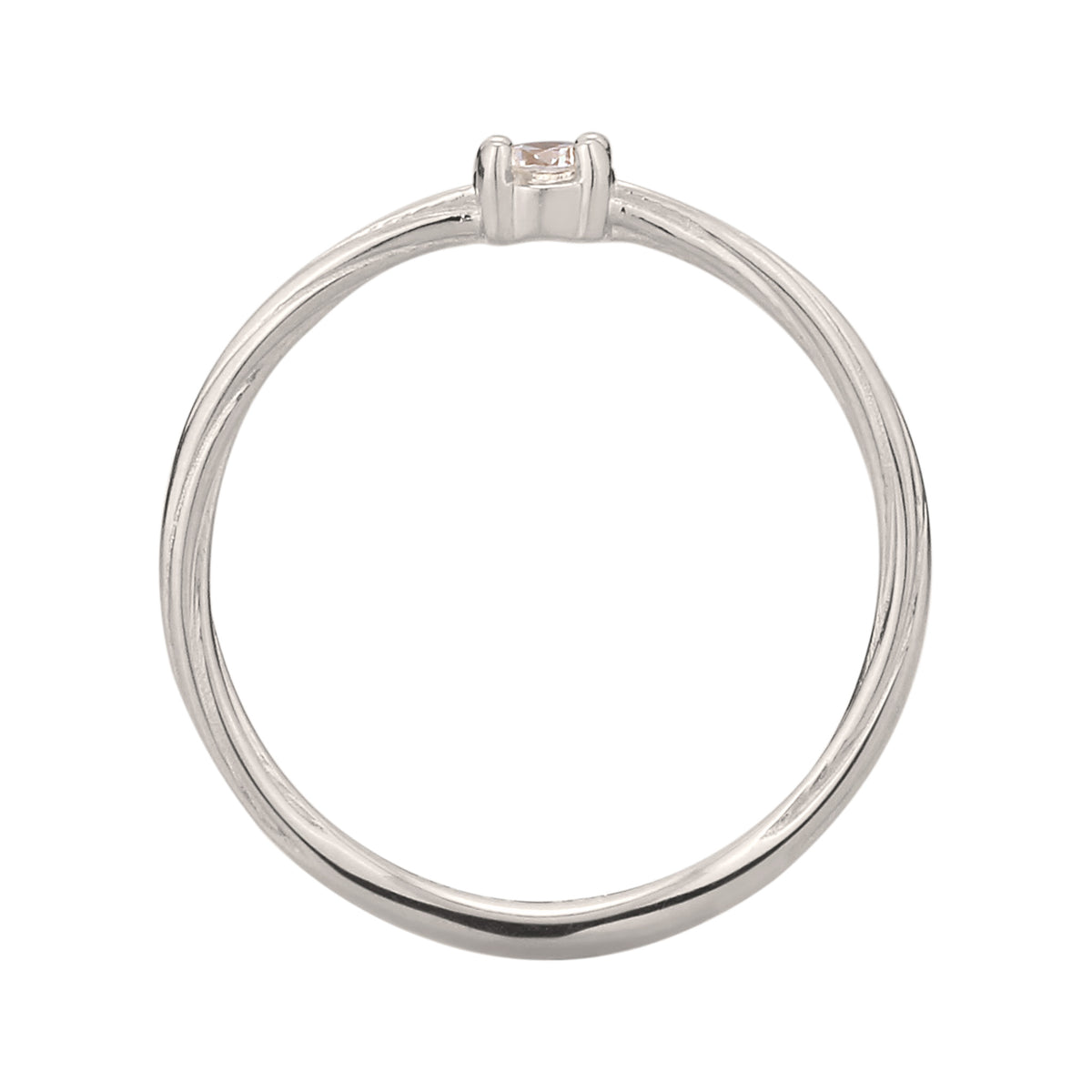 Silber - Elli DIAMONDS | Soliltär Ring | Diamant (Weiß, 0.06 ct) | 925 Sterling Silber