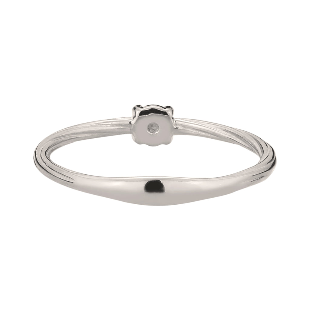 Silber - Elli DIAMONDS | Soliltär Ring | Diamant (Weiß, 0.06 ct) | 925 Sterling Silber