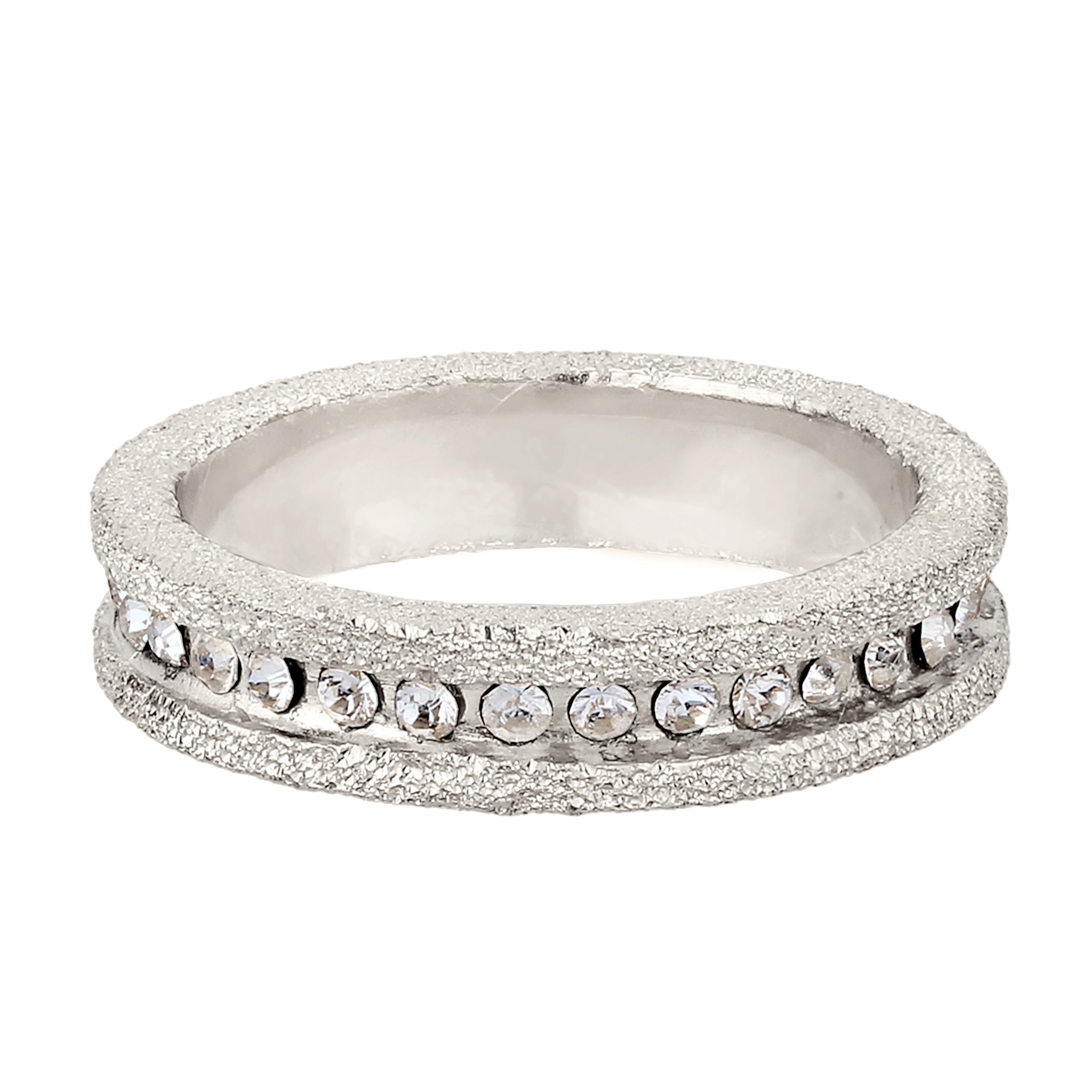 Silber - Elli | Bandring Stardust | Mit Kristallen von Swarovski®(Weiß) | 925 Sterling Silber