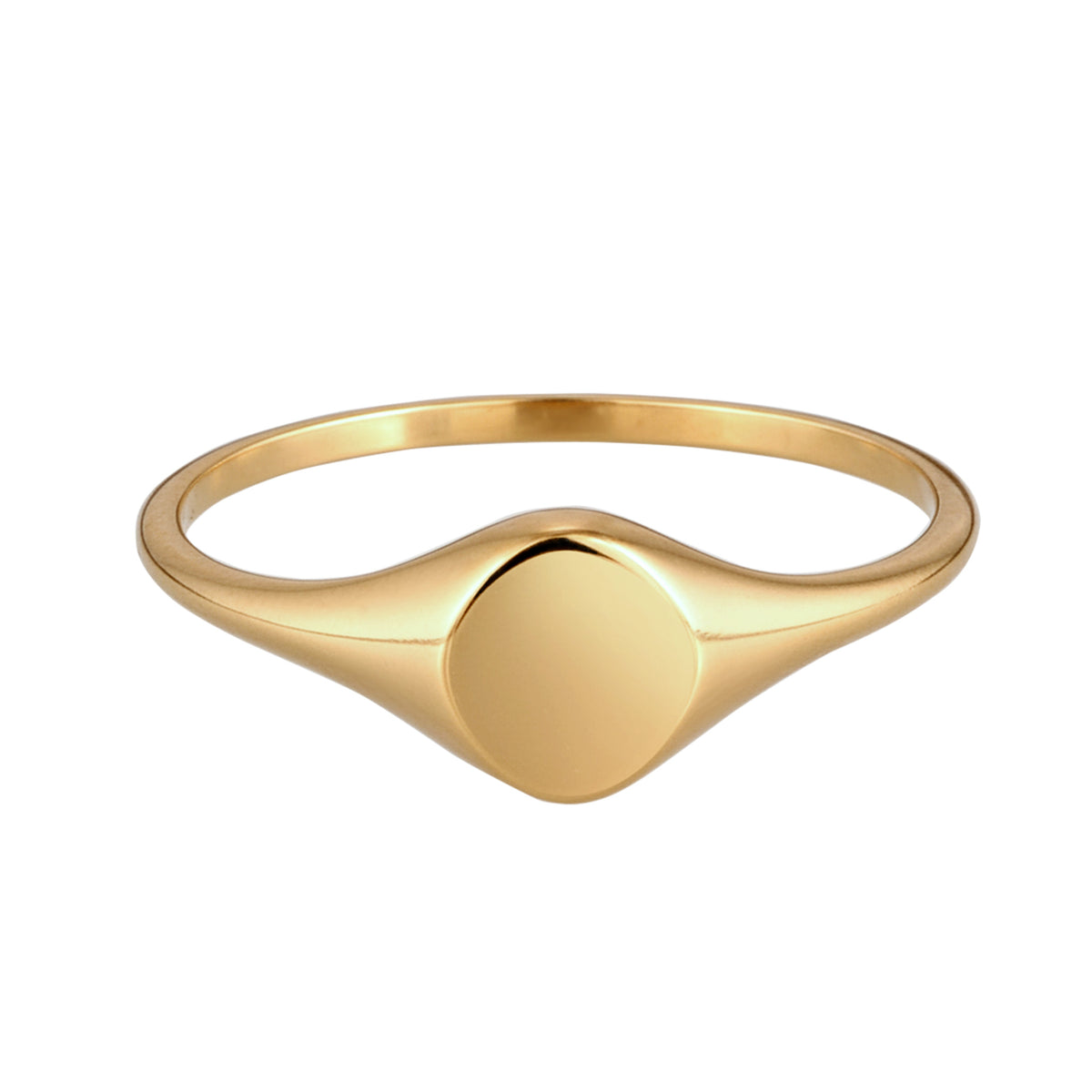 Gold - Elli | Siegelring | 925 Sterling Silber vergoldet