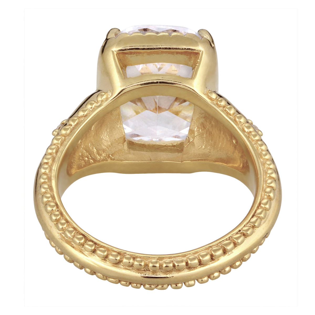 Gold - Elli | Verlobungsring | Zirkonia (Weiß) | 925 Sterling Silber vergoldet