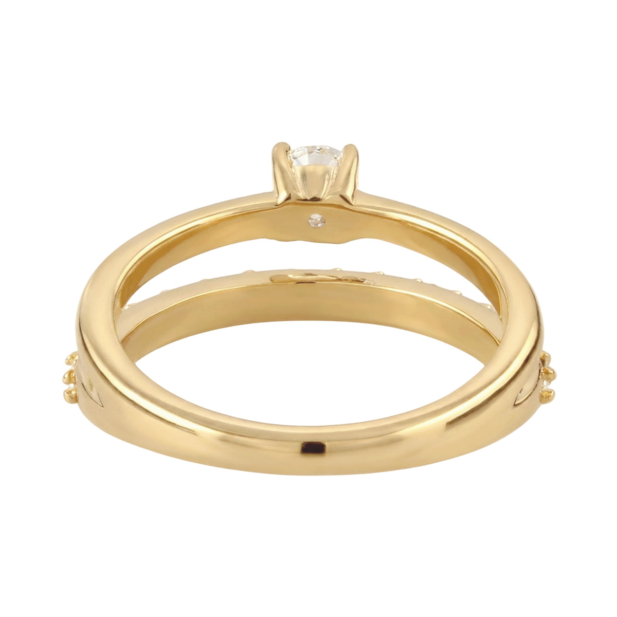 Gold - Elli | Stapelring | Mit Kristallen von Swarovski® (Weiß) | 925 Sterling Silber vergoldet