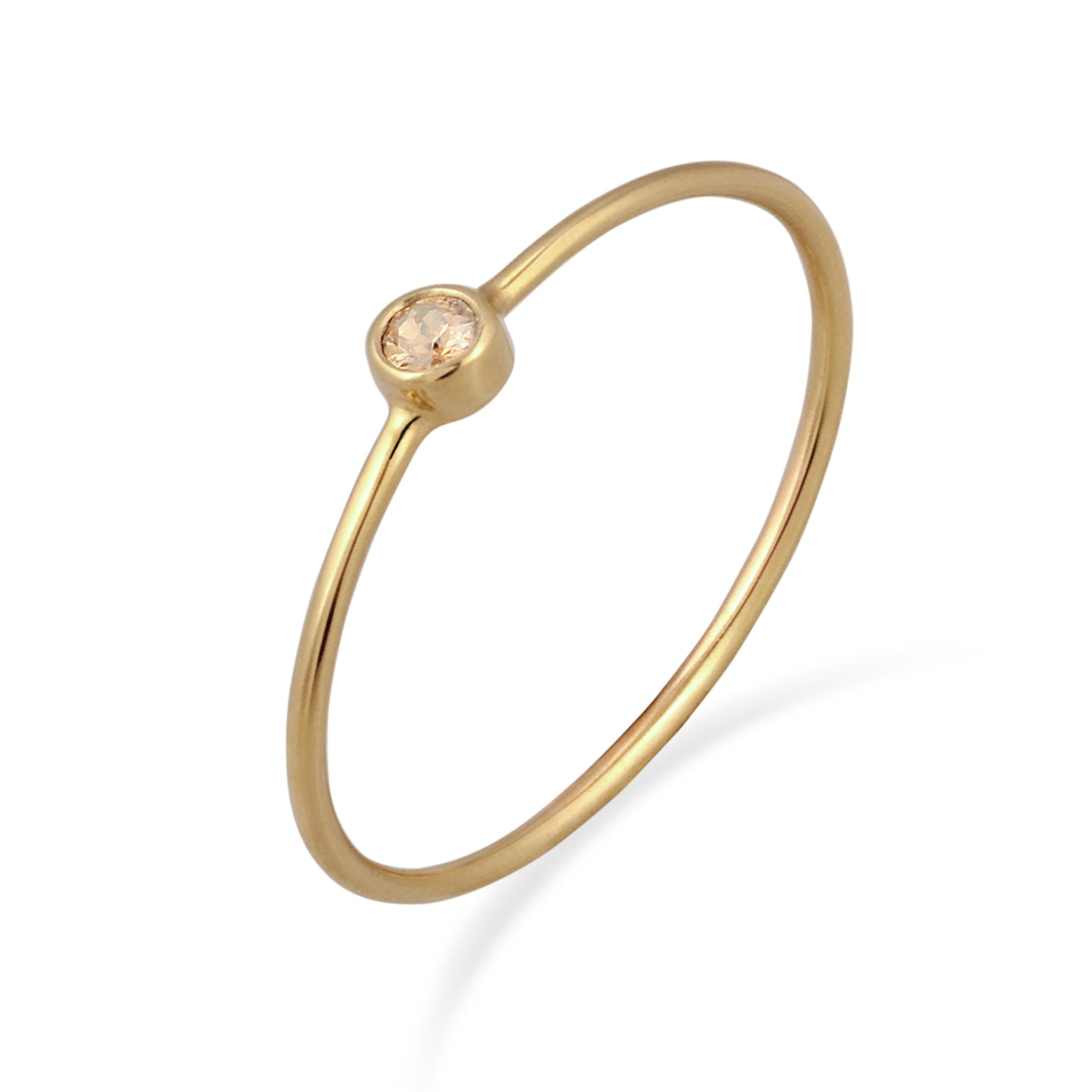 Gold - Elli | Solitär-Ring | Mit Kristallen von Swarovski® (Gold) | 925 Sterling Silberr vergoldet