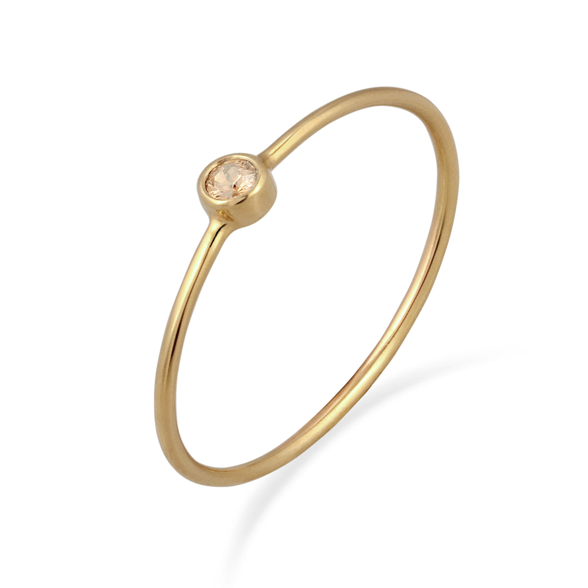 Gold - Elli | Solitär-Ring | Mit Kristallen von Swarovski® (Gold) | 925 Sterling Silberr vergoldet