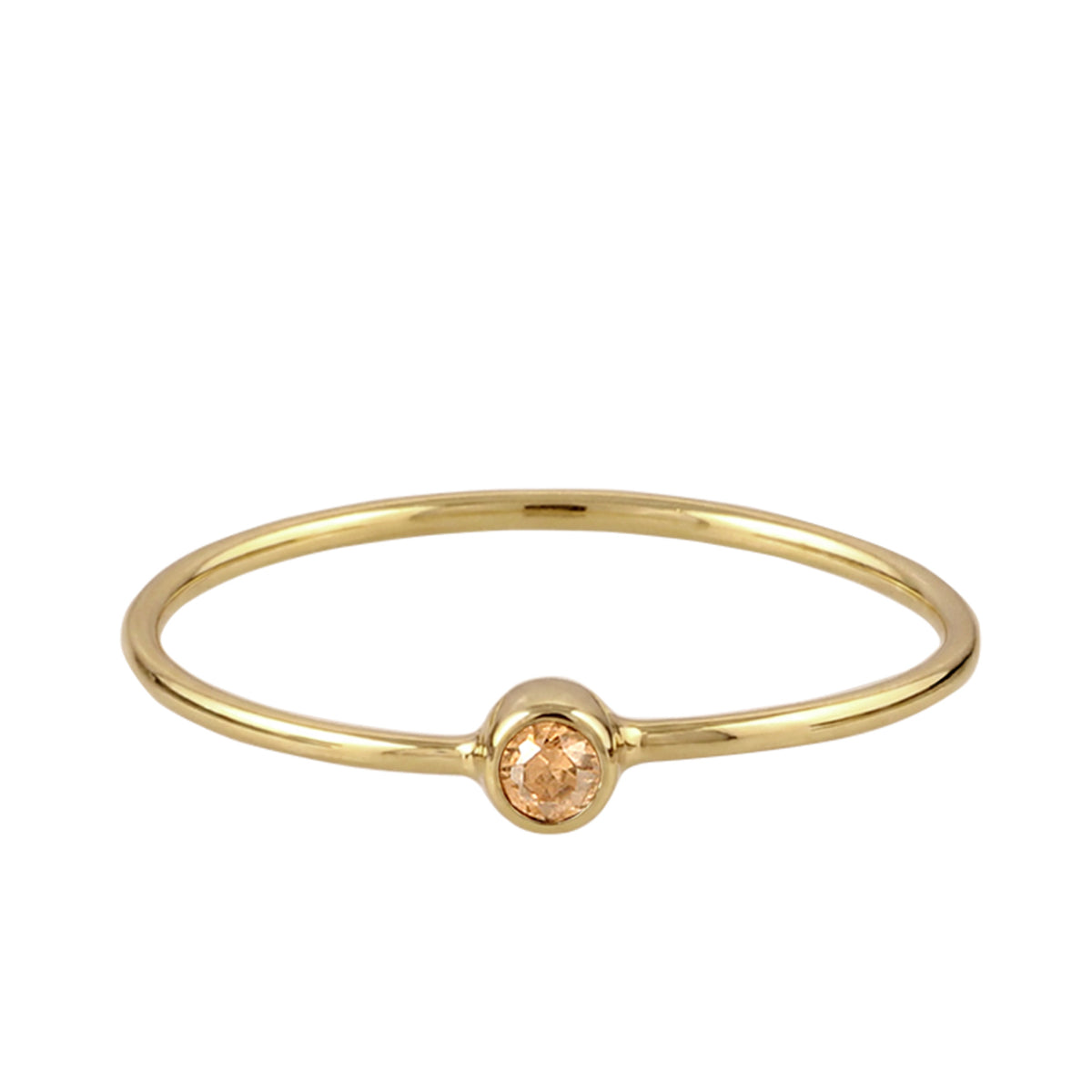 Gold - Elli | Solitär-Ring | Mit Kristallen von Swarovski® (Gold) | 925 Sterling Silberr vergoldet