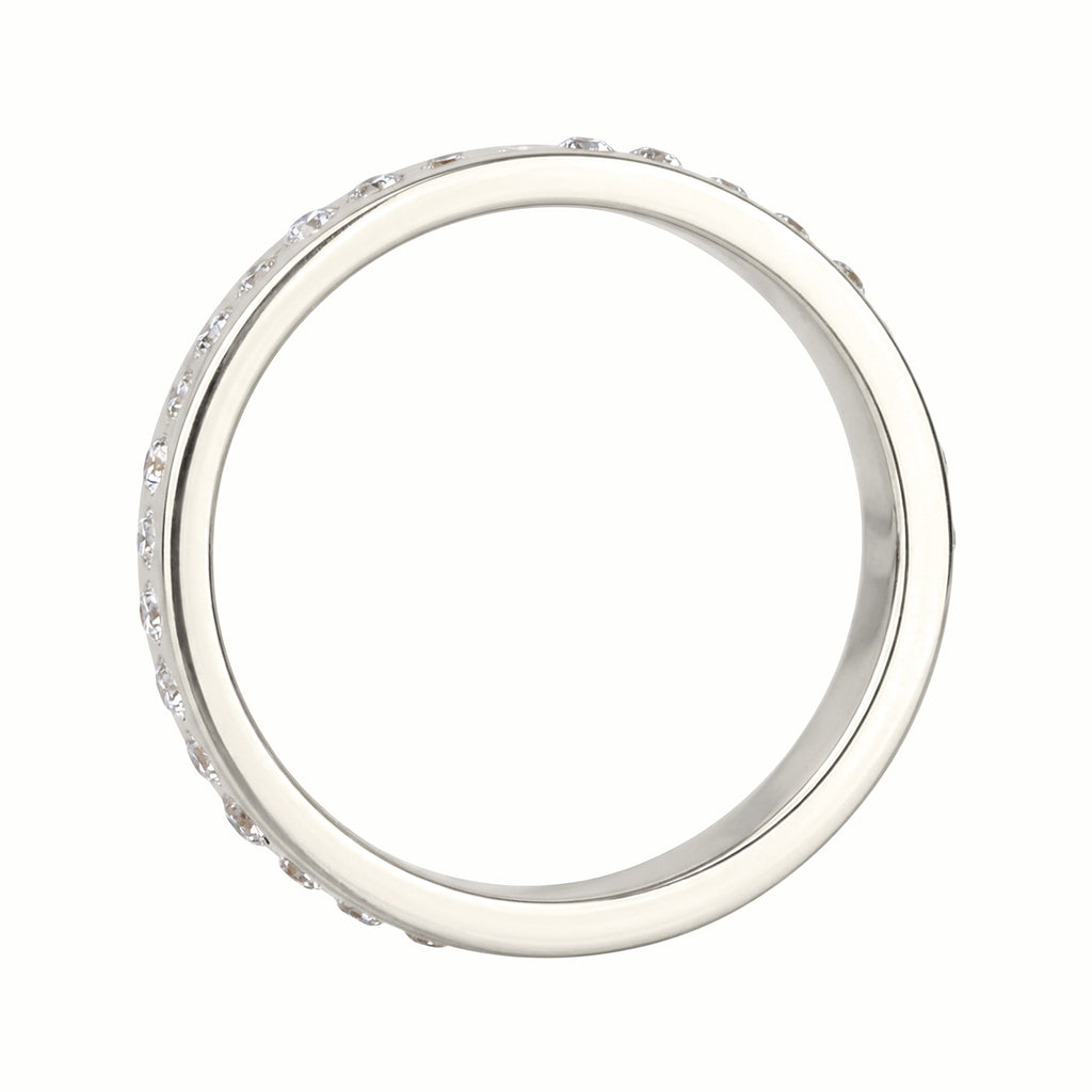 Silber - Elli | Bandring | Mit Kristallen von Swarovski® (Weiß) | 925 Sterling Silber