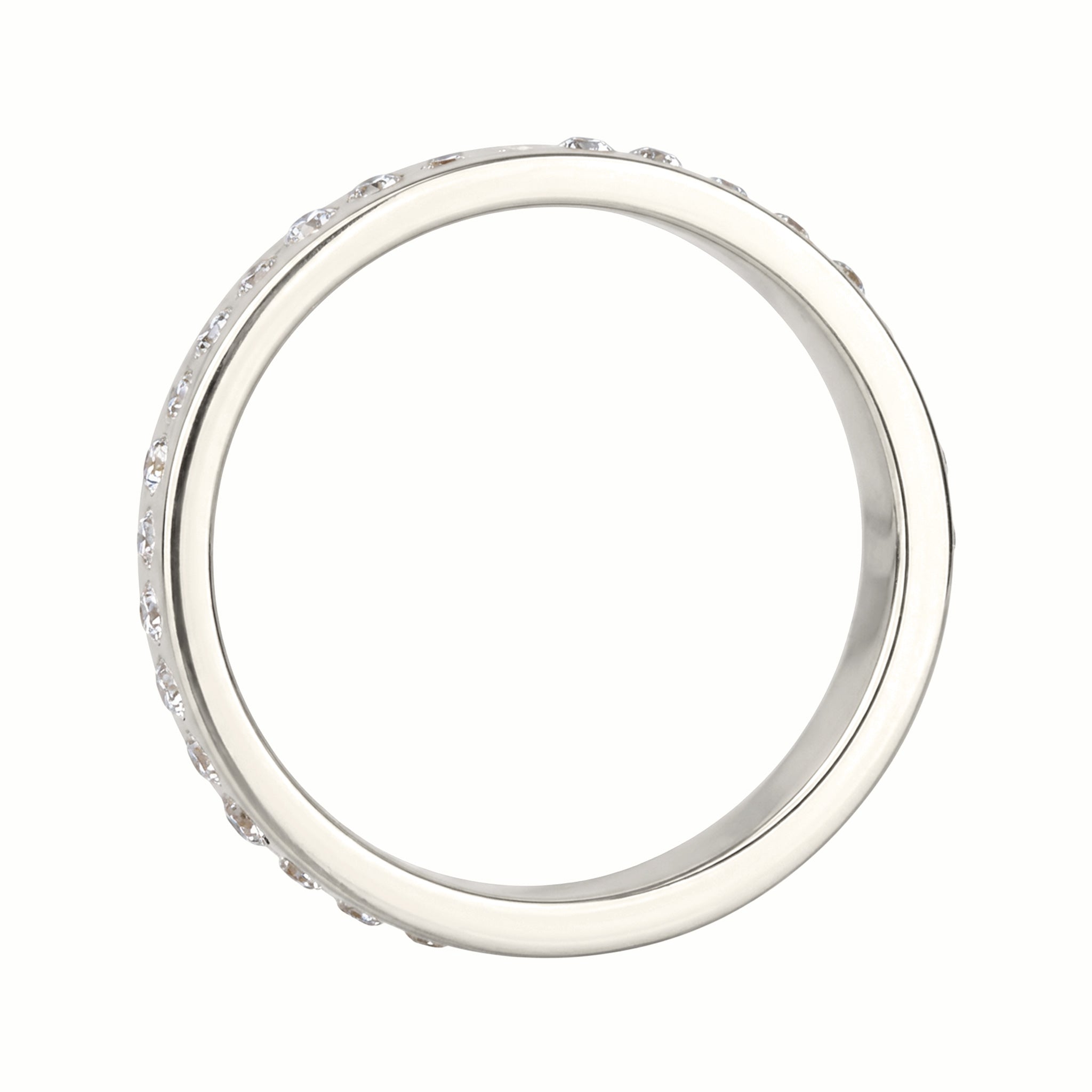 Silber - Elli | Bandring | Mit Kristallen von Swarovski® (Weiß) | 925 Sterling Silber