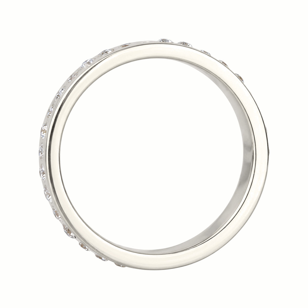 Silber - Elli | Bandring | Mit Kristallen von Swarovski® (Weiß) | 925 Sterling Silber