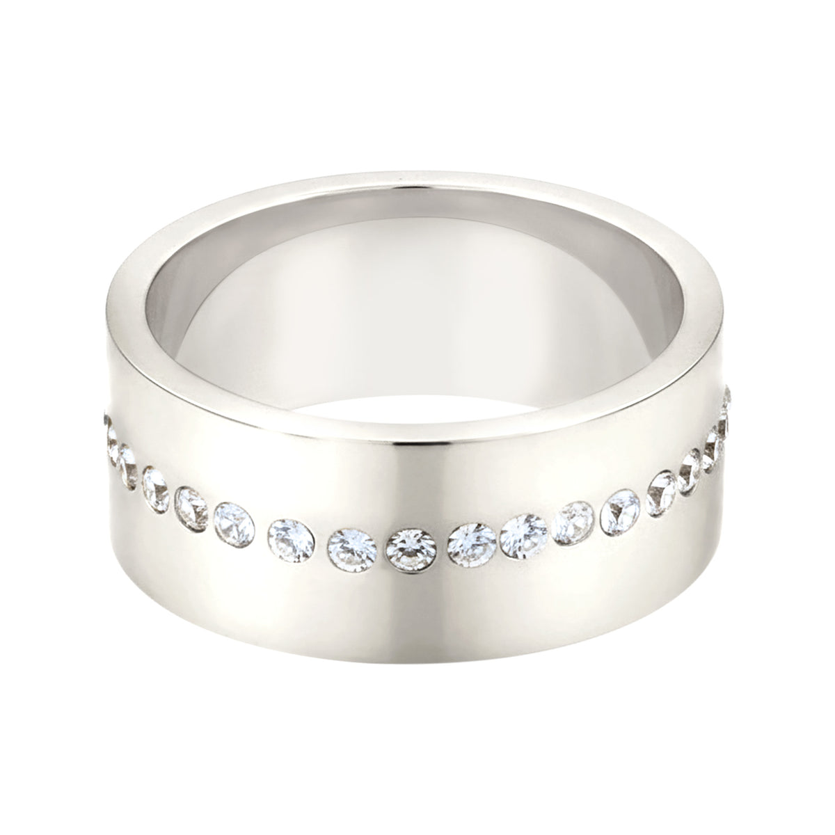 Silber - Elli | Bandring | Mit Kristallen von Swarovski® (Weiß) | 925 Sterling Silber