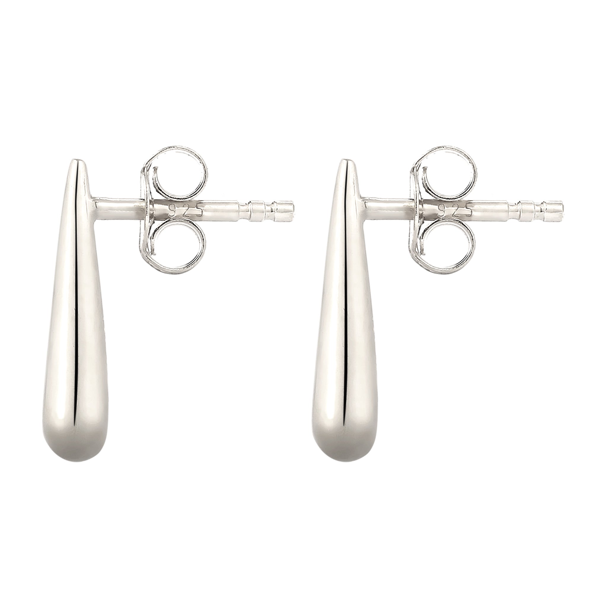 Silber - Elli | Ohrstecker Tropfen | 925 Sterling Silber
